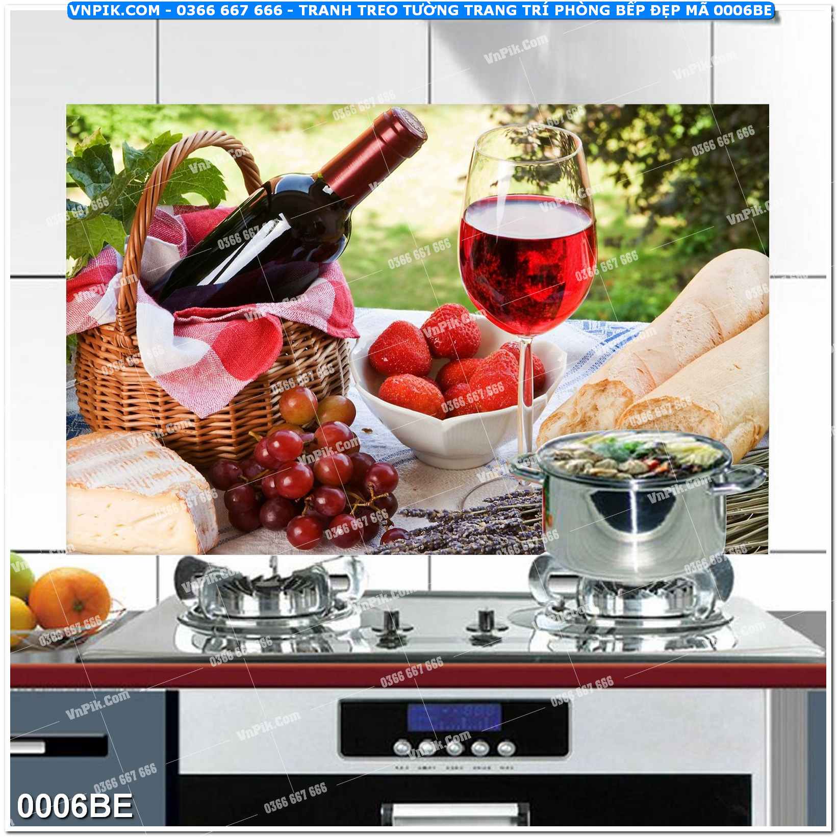 Tranh treo tường trang trí phòng bếp đẹp mã 0006BE