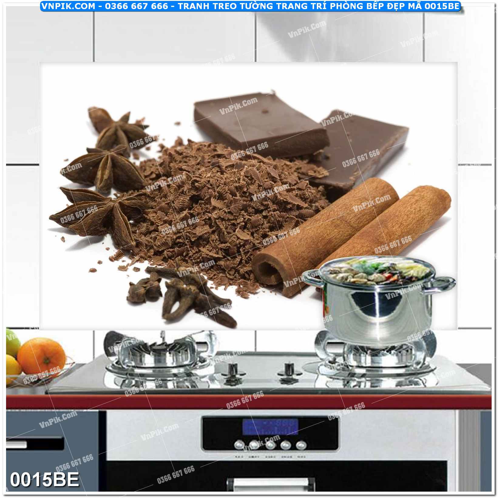 Tranh treo tường trang trí phòng bếp đẹp mã 0015BE
