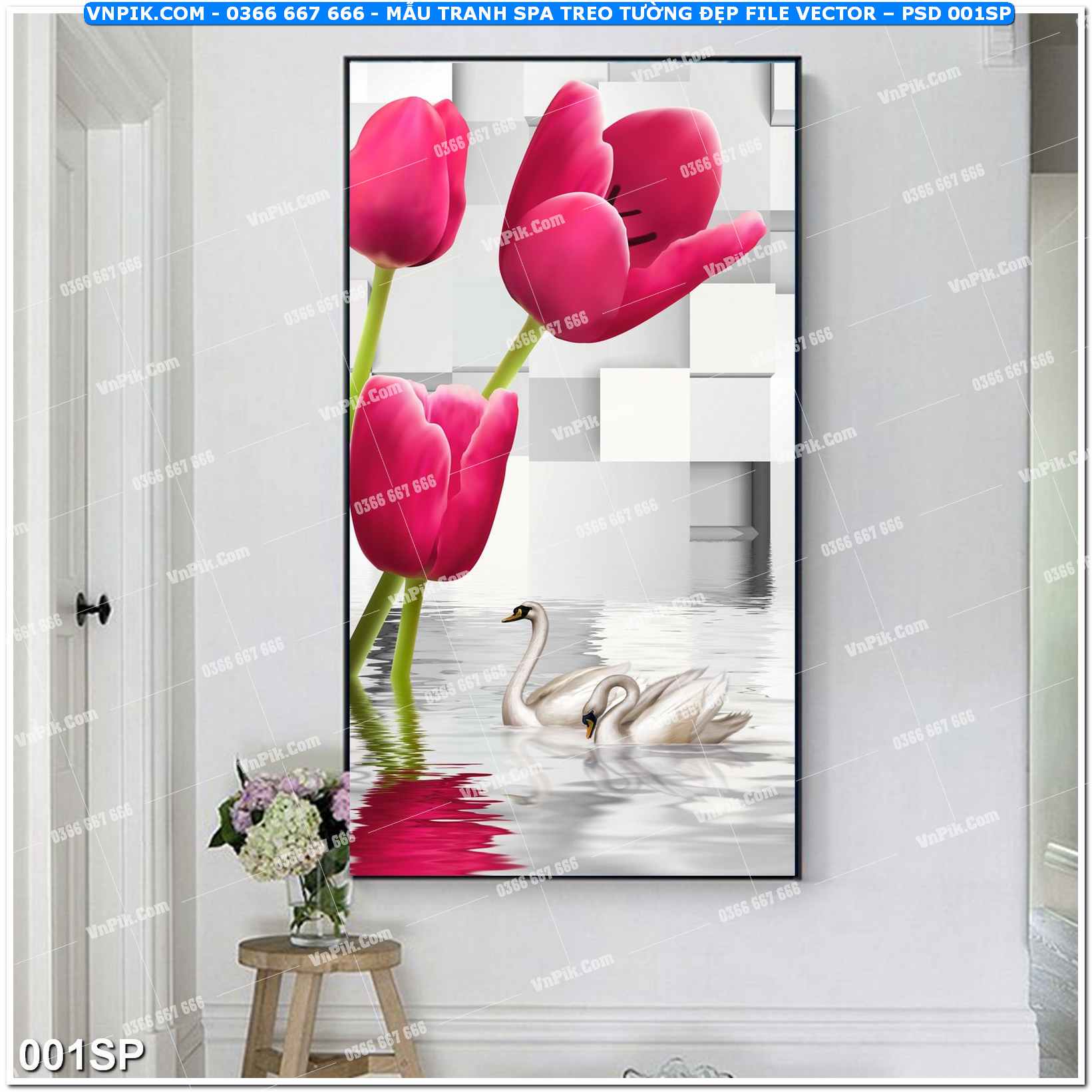 Mẫu tranh spa treo tường đẹp file vector – psd mẫu 001SP