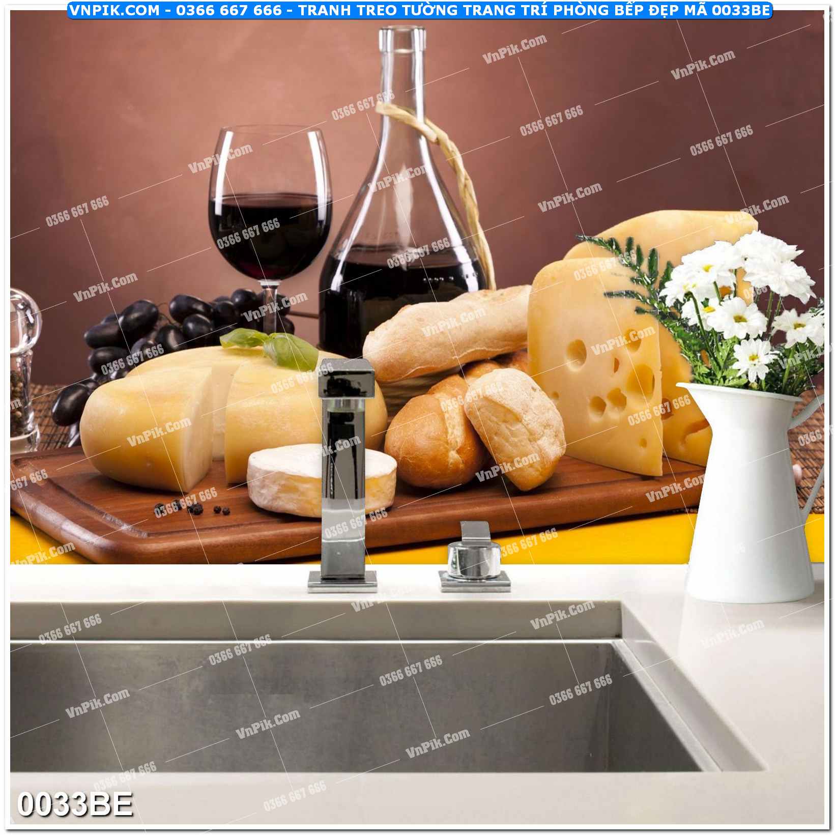 Tranh treo tường trang trí phòng bếp đẹp mã 0033BE