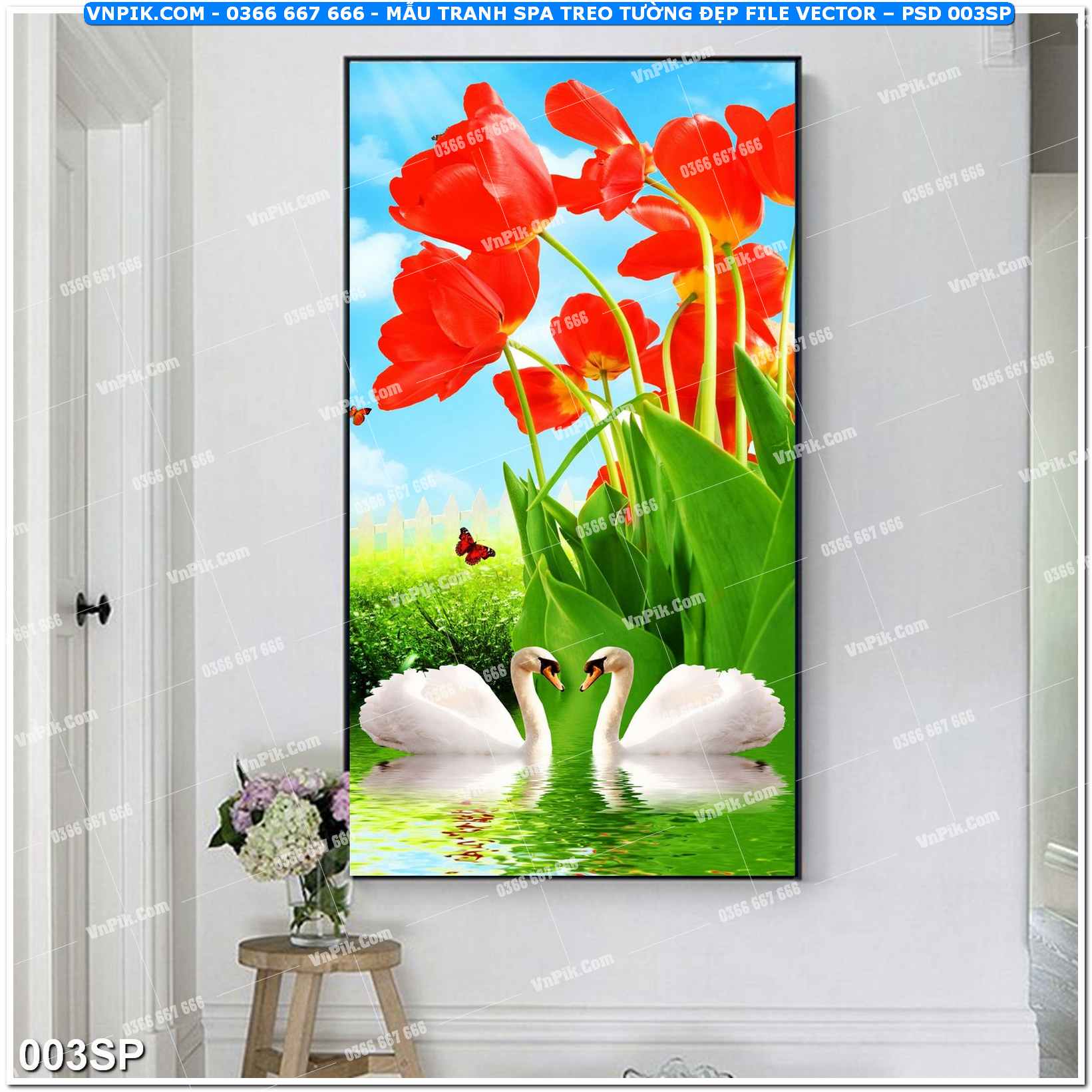 Mẫu tranh spa treo tường đẹp file vector – psd mẫu 003SP
