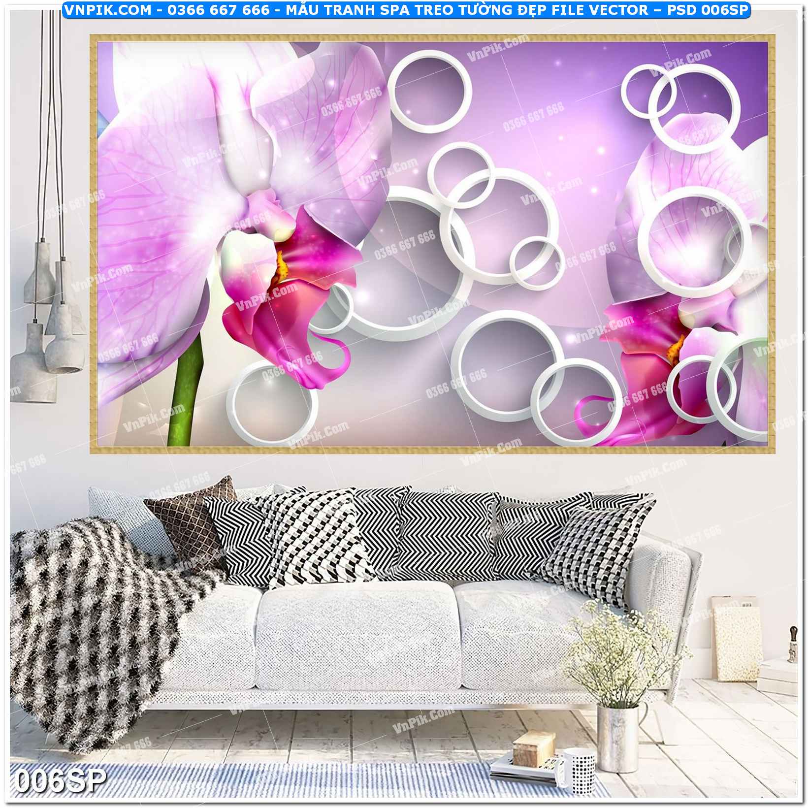 Mẫu tranh spa treo tường đẹp file vector – psd mẫu 006SP