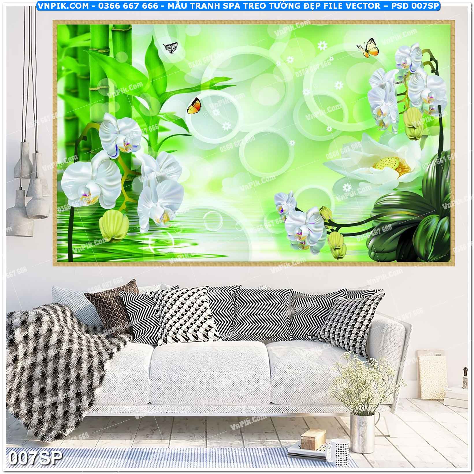 Mẫu tranh spa treo tường đẹp file vector – psd mẫu 007SP