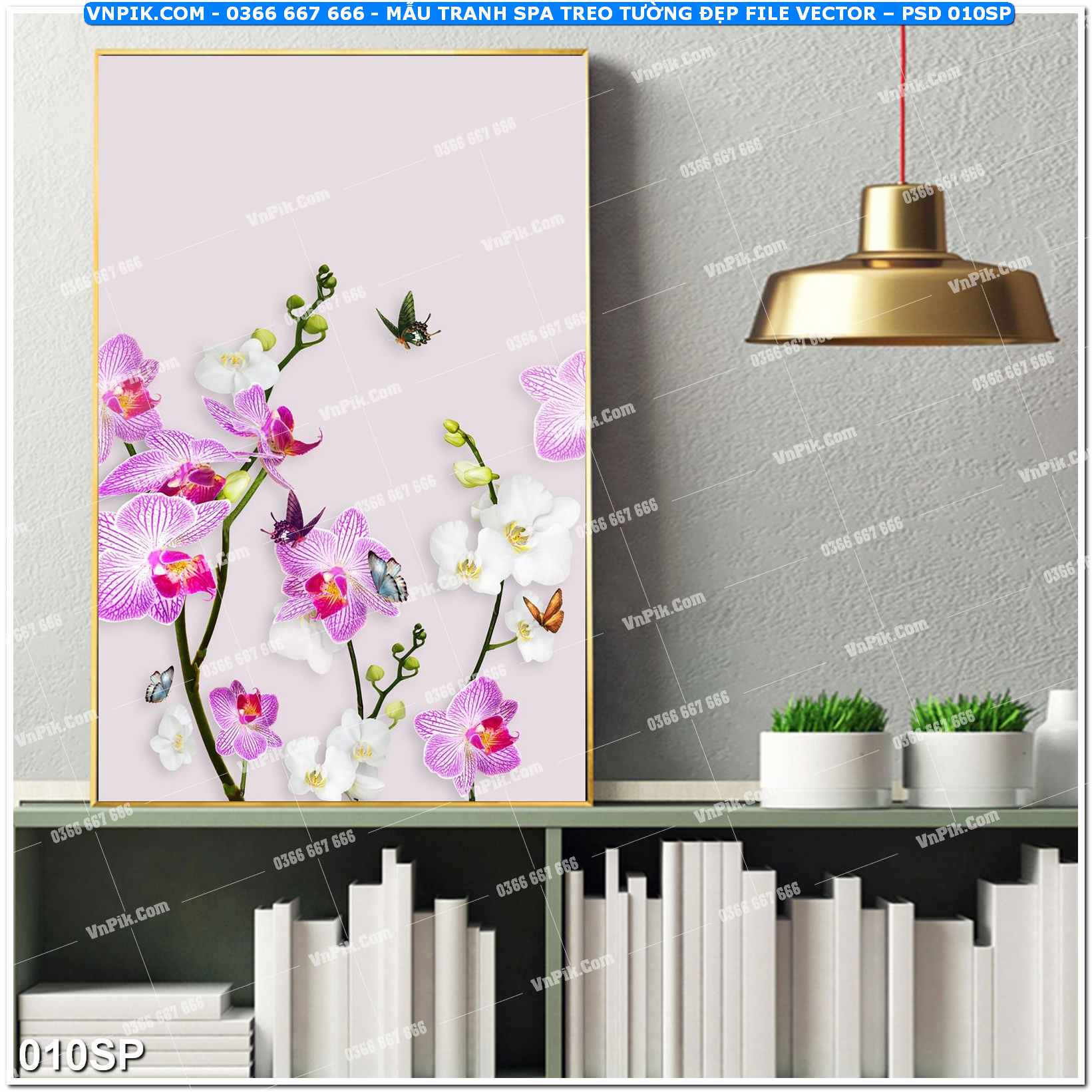 Mẫu tranh spa treo tường đẹp file vector – psd mẫu 010SP
