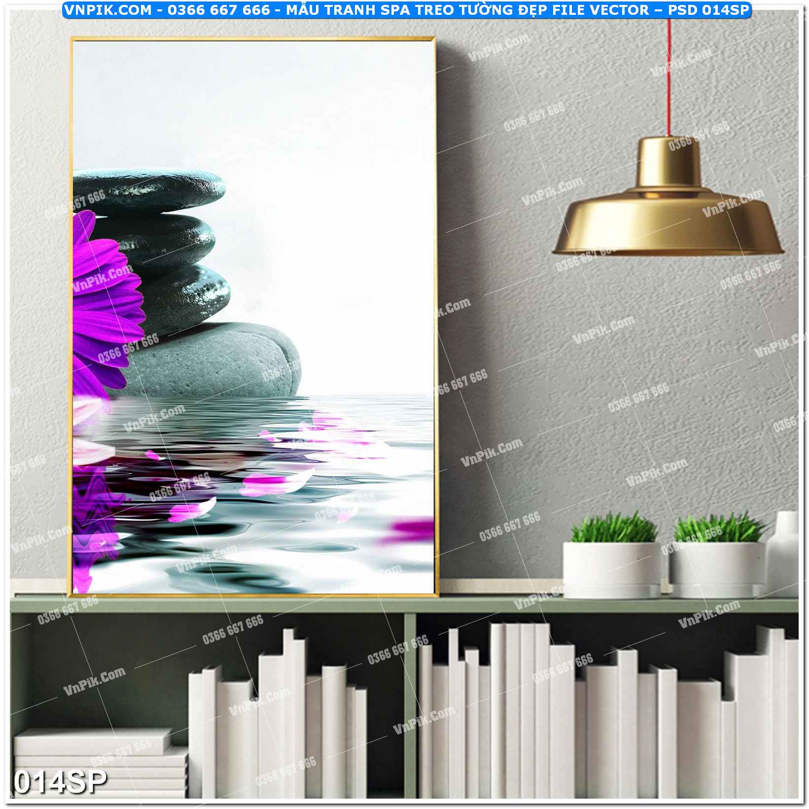 Mẫu tranh spa treo tường đẹp file vector – psd mẫu 014SP