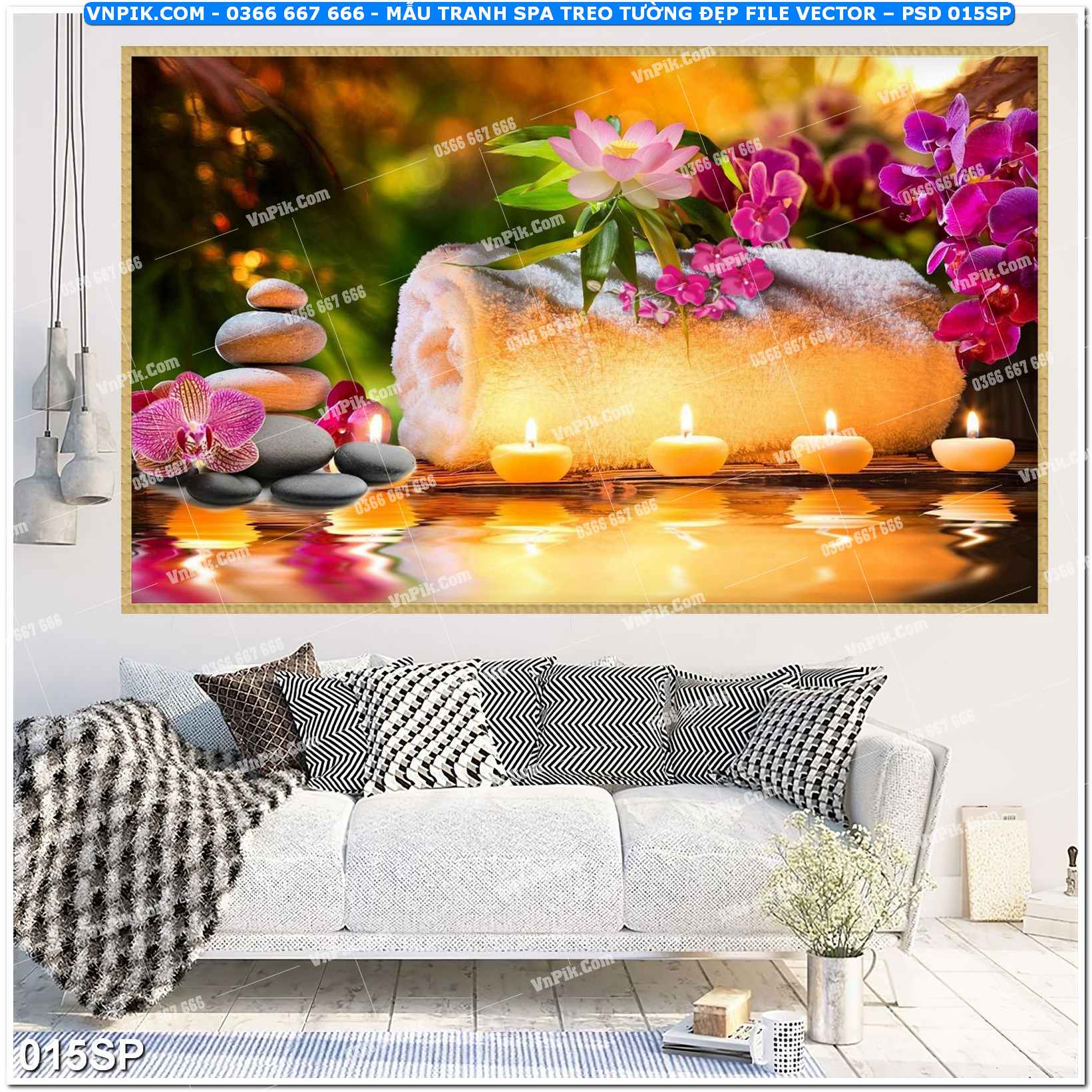 Mẫu tranh spa treo tường đẹp file vector – psd mẫu 015SP