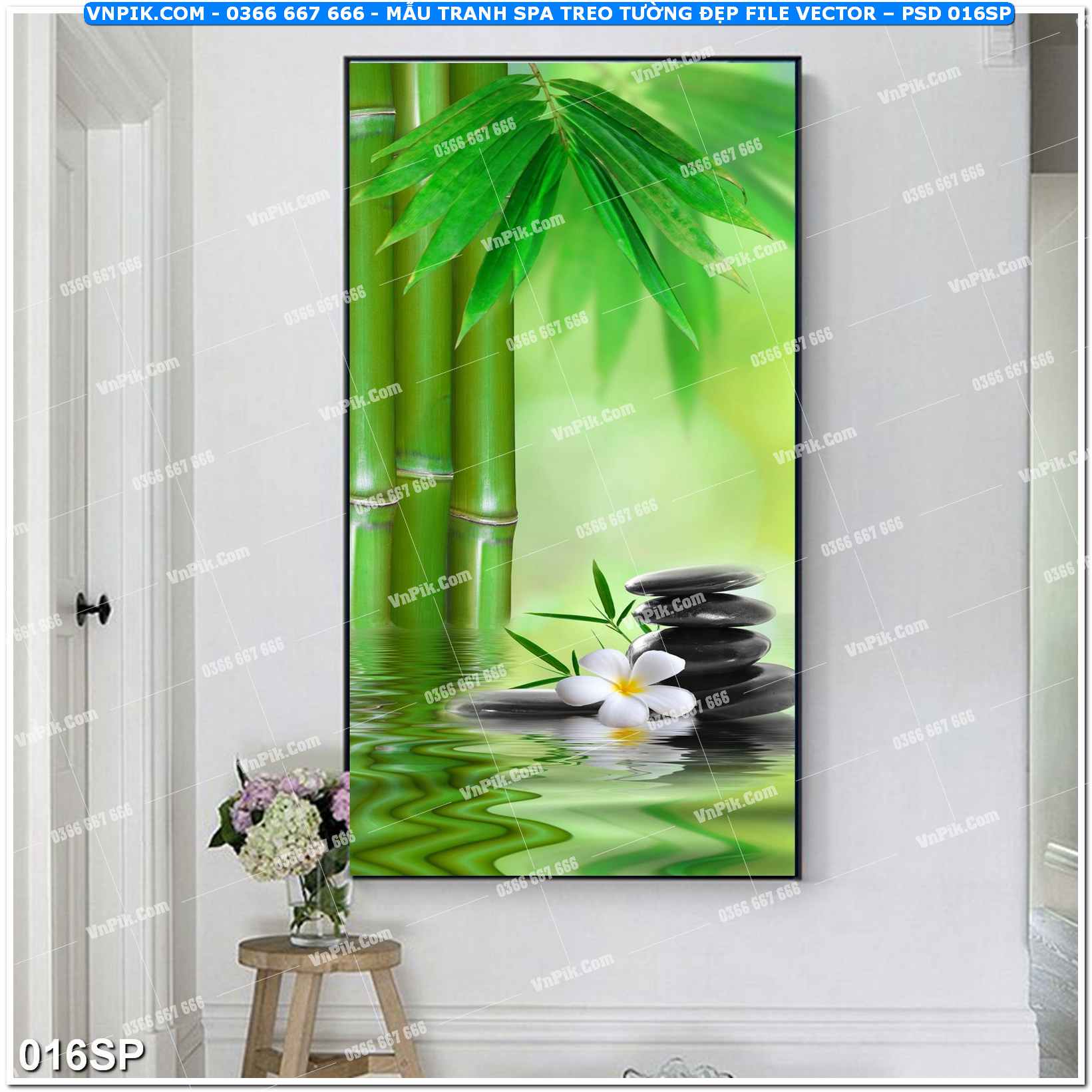 Mẫu tranh spa treo tường đẹp file vector – psd mẫu 016SP