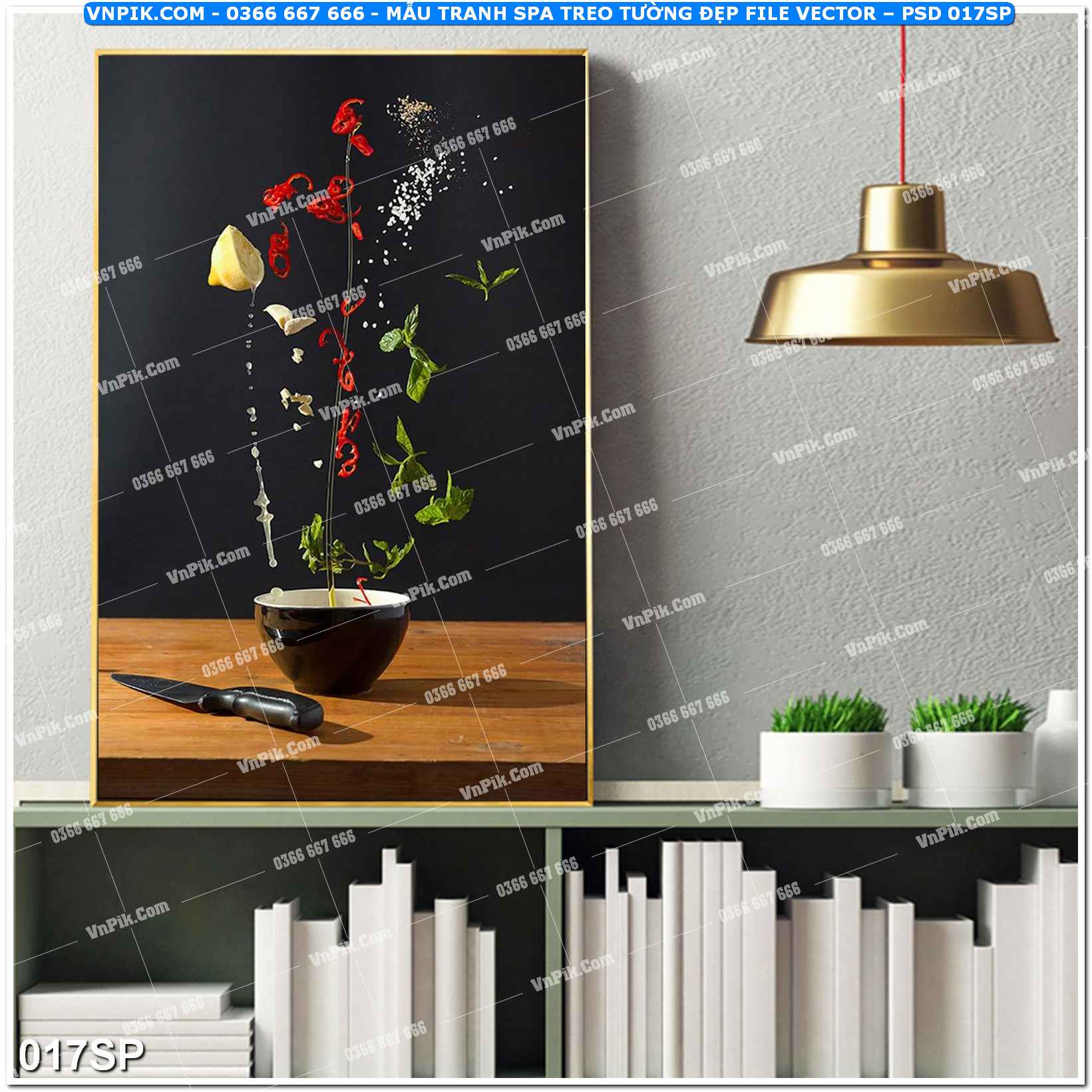 Mẫu tranh spa treo tường đẹp file vector – psd mẫu 017SP