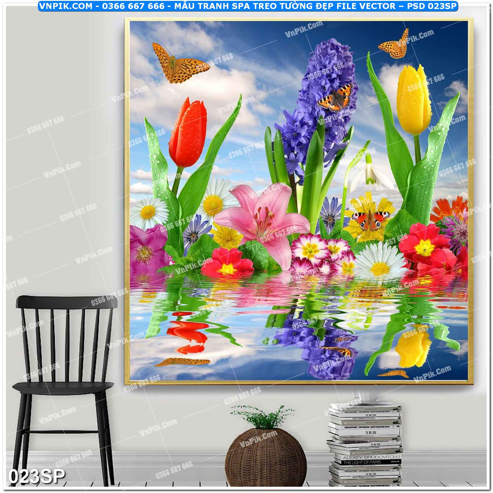 Mẫu tranh spa treo tường đẹp file vector – psd mẫu 023SP