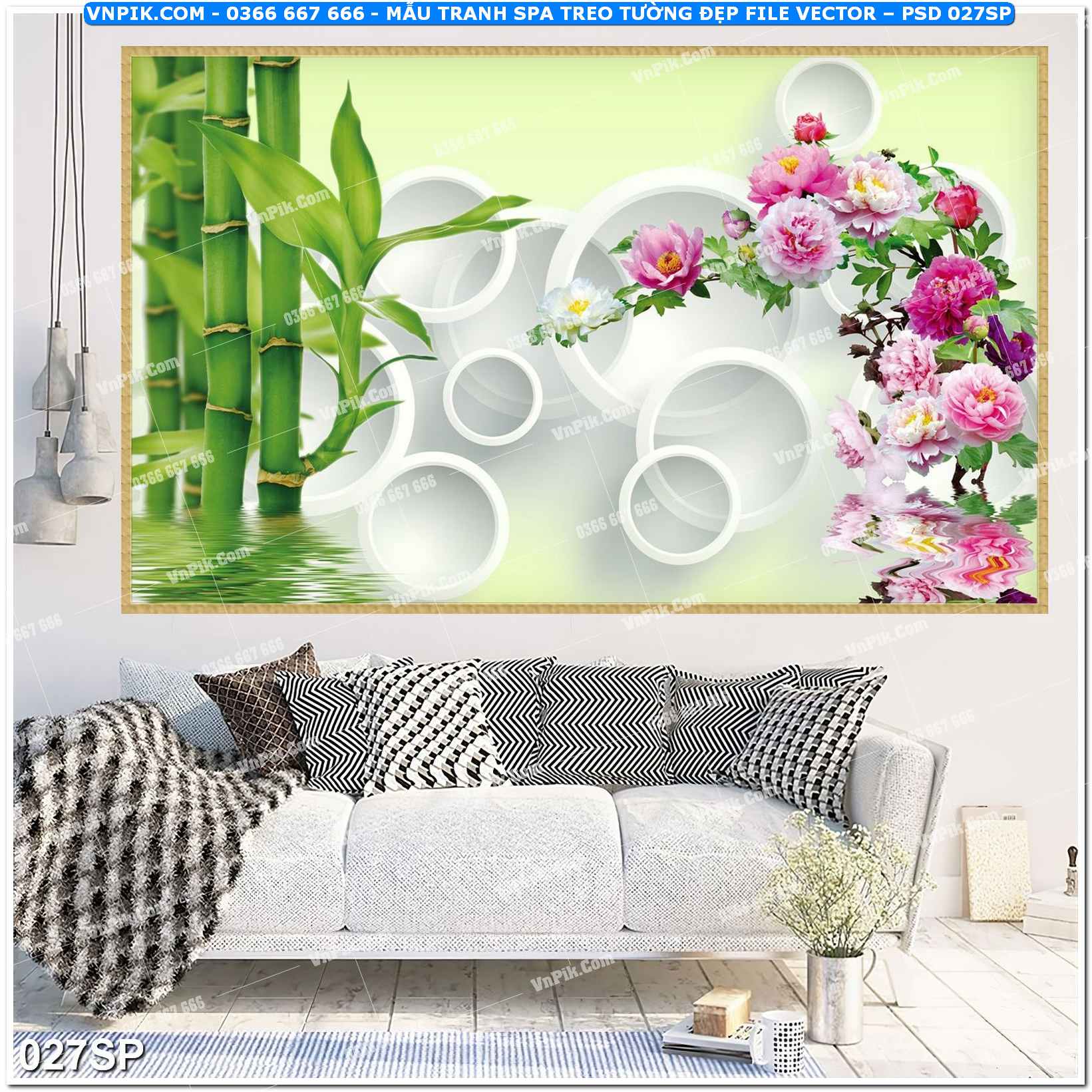 Mẫu tranh spa treo tường đẹp file vector – psd mẫu 027SP