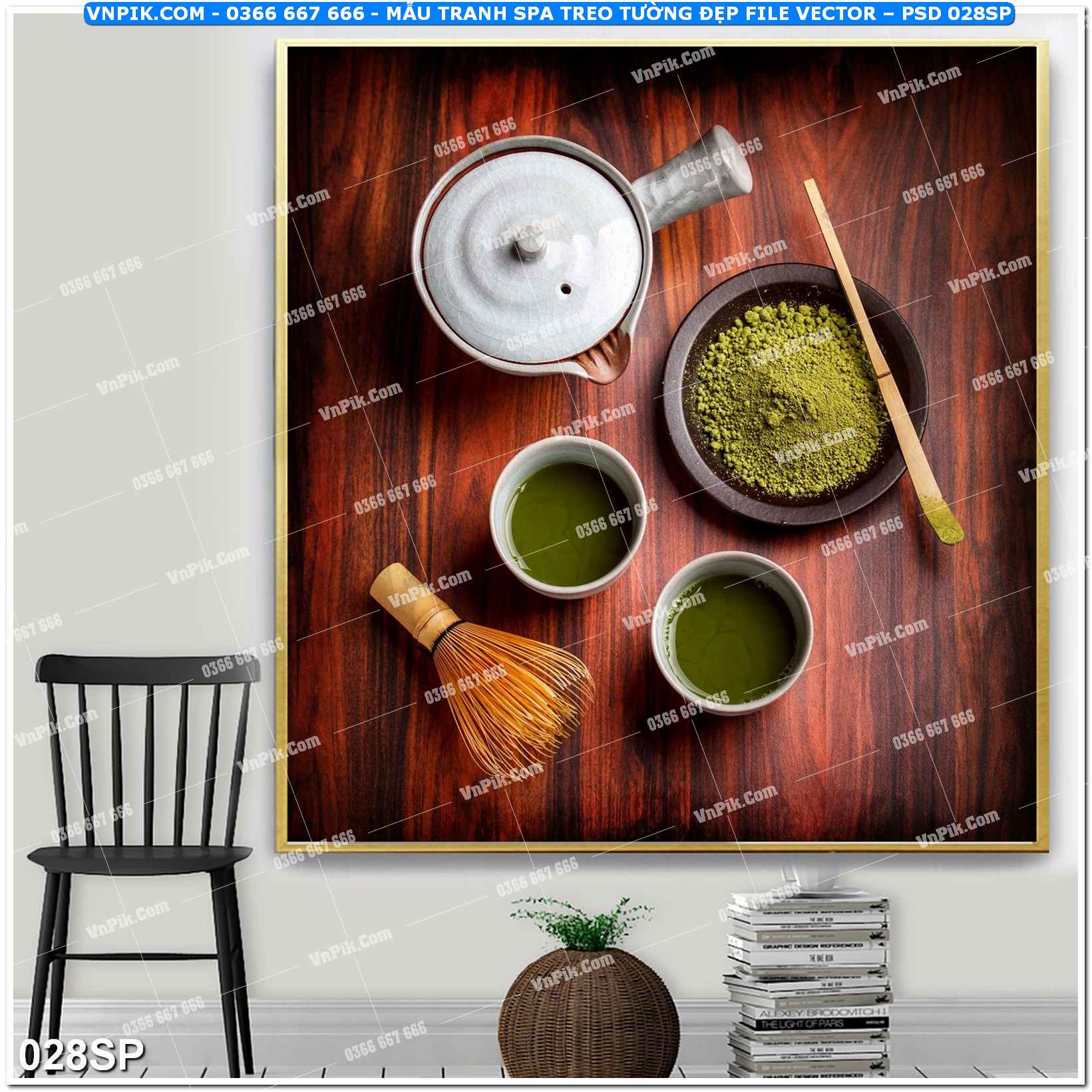 Mẫu tranh spa treo tường đẹp file vector – psd mẫu 028SP