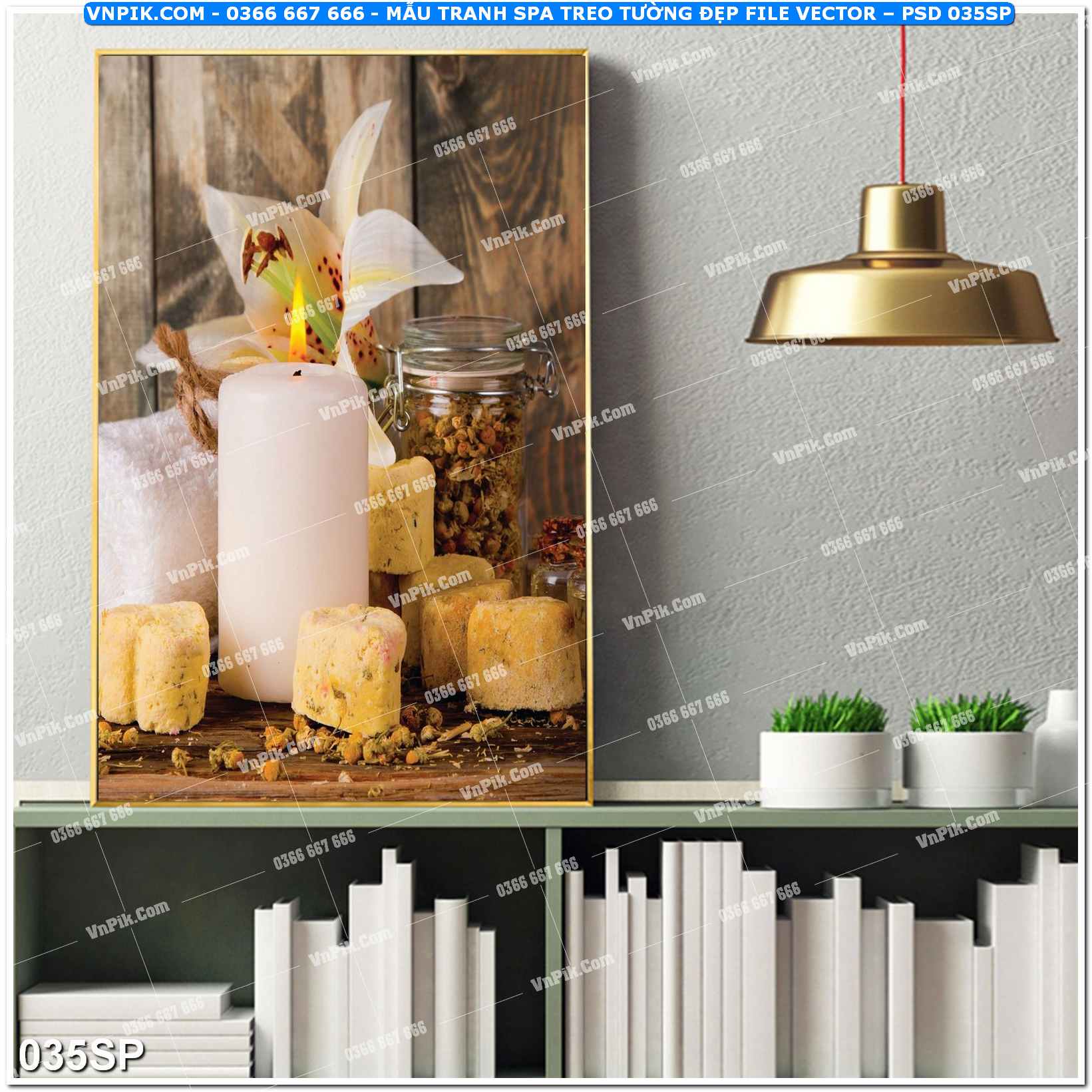 Mẫu tranh spa treo tường đẹp file vector – psd mẫu 035SP