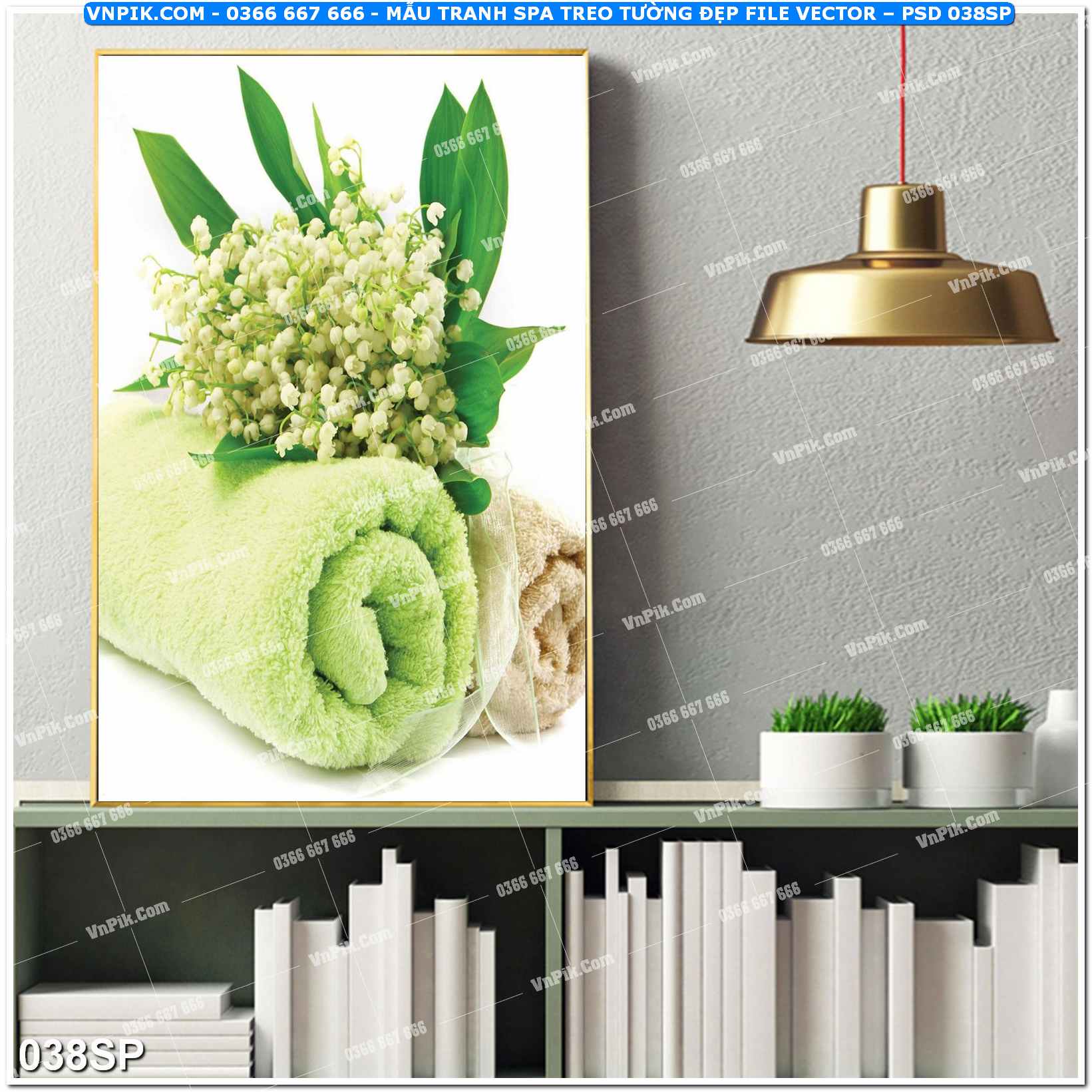 Mẫu tranh spa treo tường đẹp file vector – psd mẫu 038SP