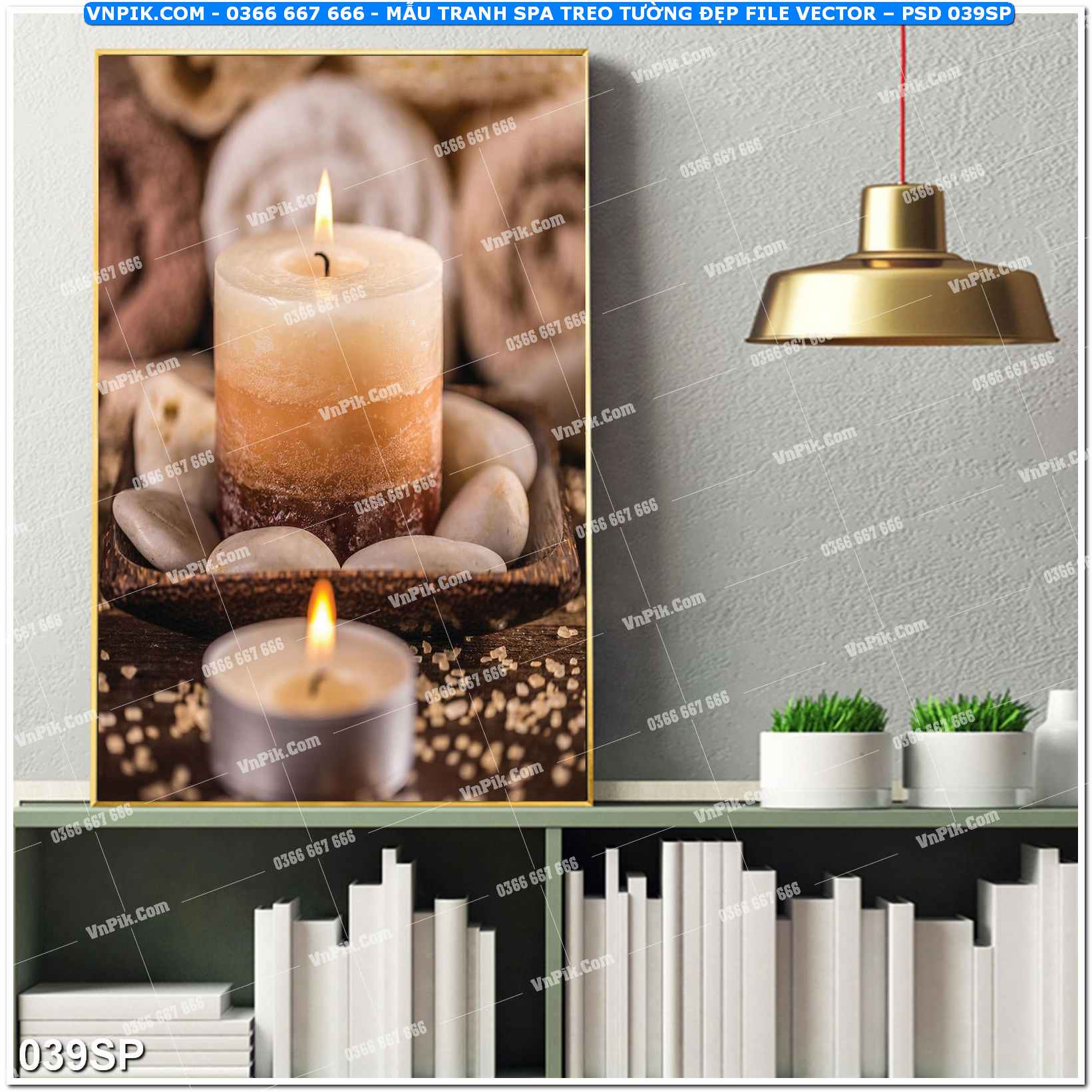 Mẫu tranh spa treo tường đẹp file vector – psd mẫu 039SP