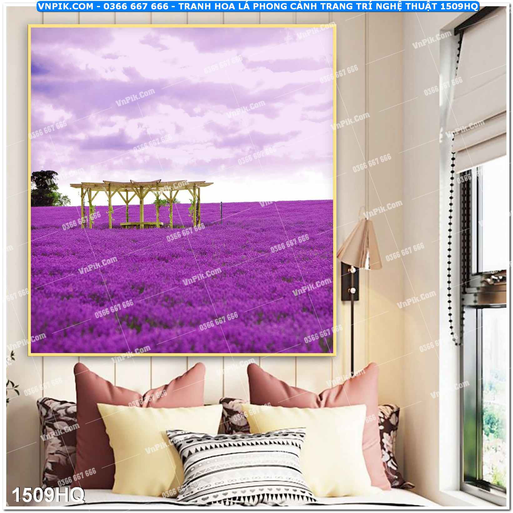Tranh hoa lá phong cảnh trang trí nghệ thuật 1509HQ
