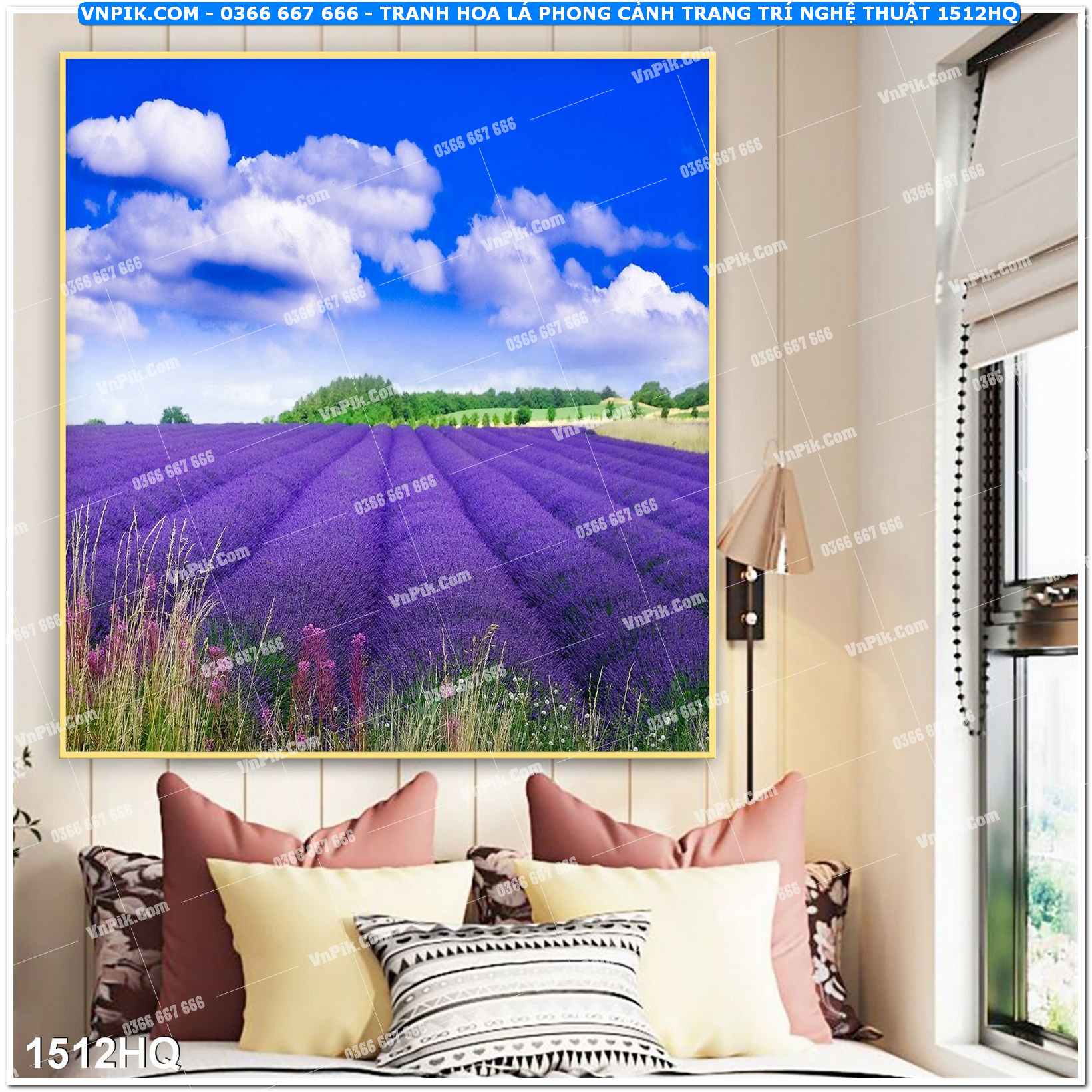 Tranh hoa lá phong cảnh trang trí nghệ thuật 1512HQ