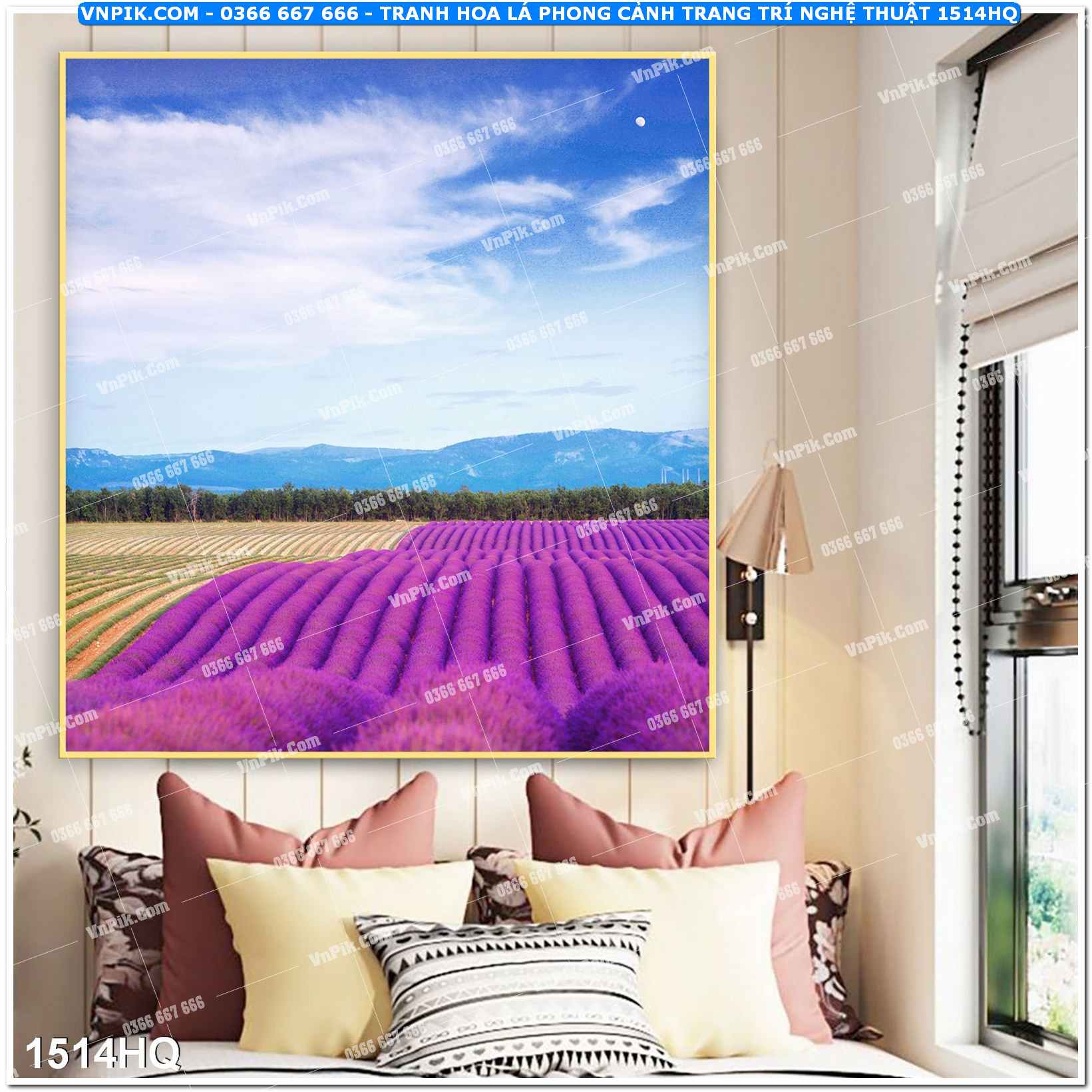 Tranh hoa lá phong cảnh trang trí nghệ thuật 1514HQ