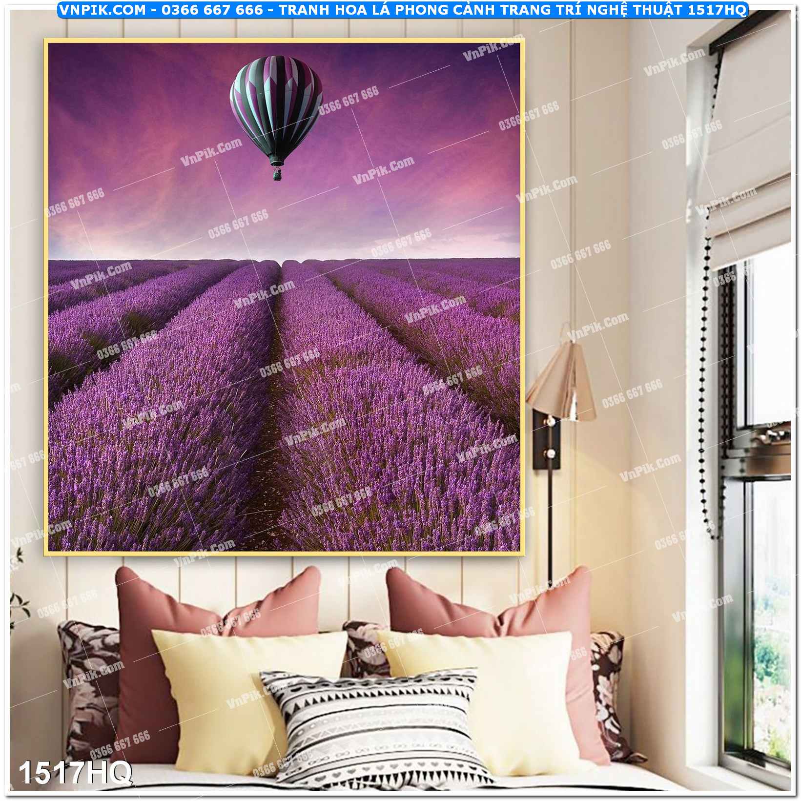 Tranh hoa lá phong cảnh trang trí nghệ thuật 1517HQ
