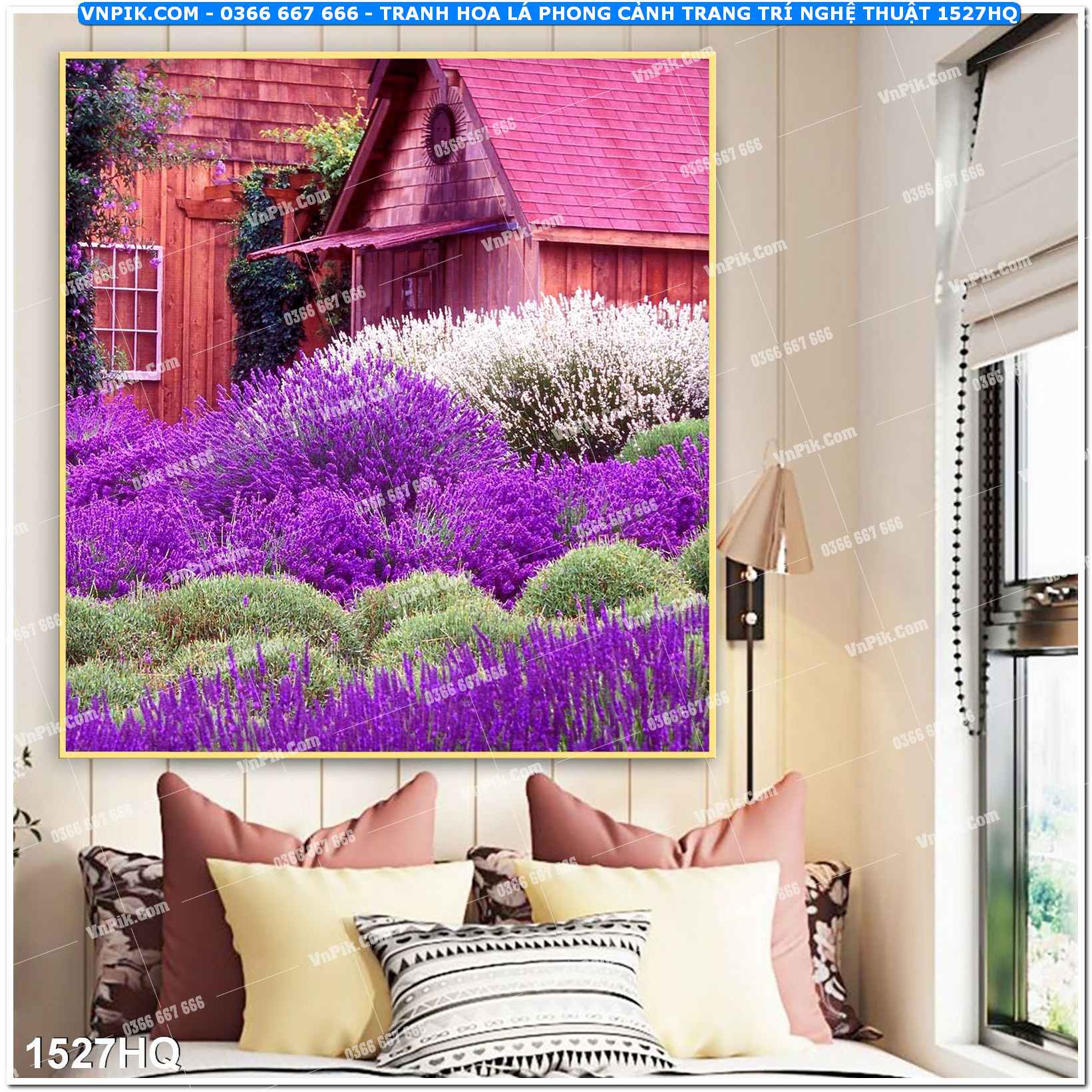 Tranh hoa lá phong cảnh trang trí nghệ thuật 1527HQ