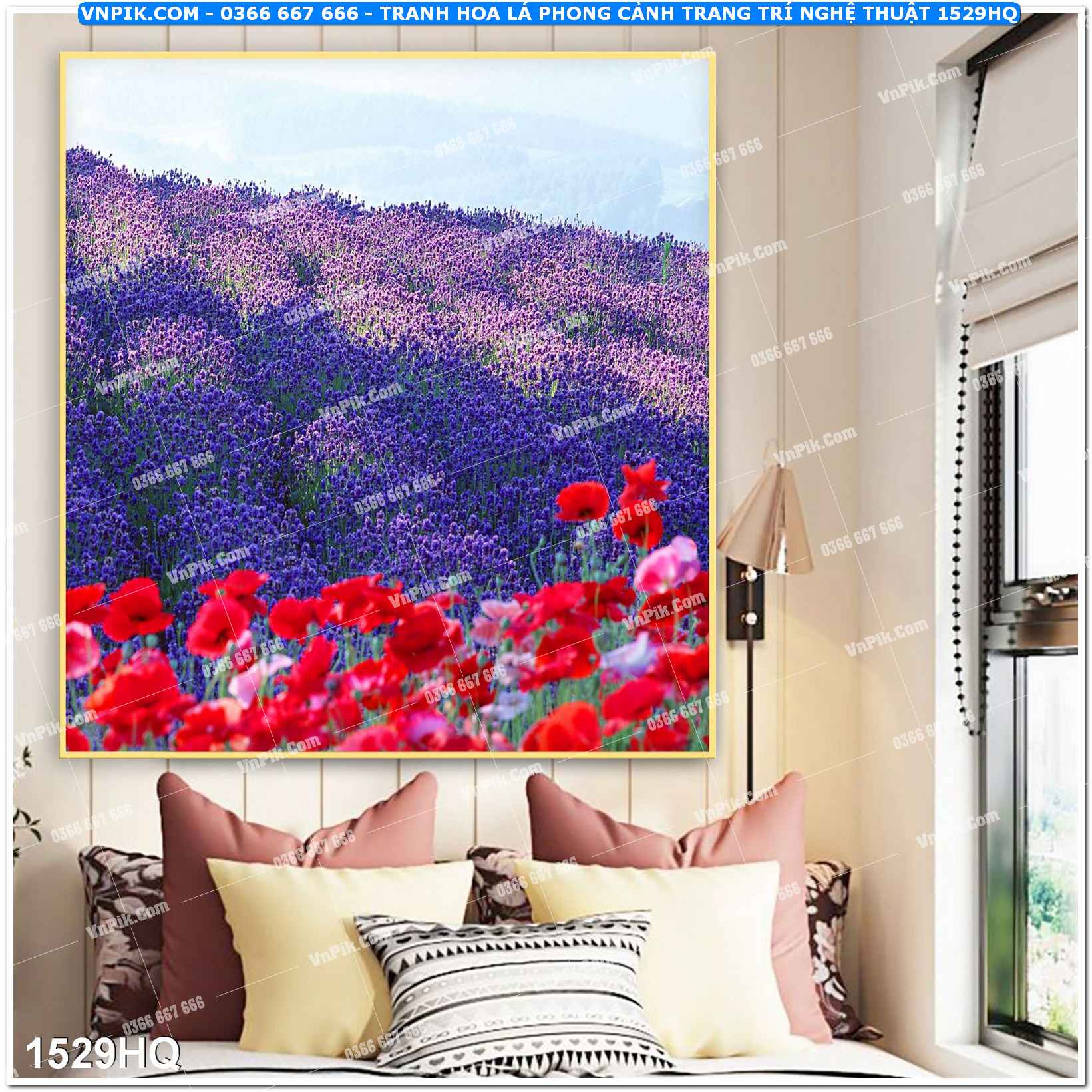 Tranh hoa lá phong cảnh trang trí nghệ thuật 1529HQ