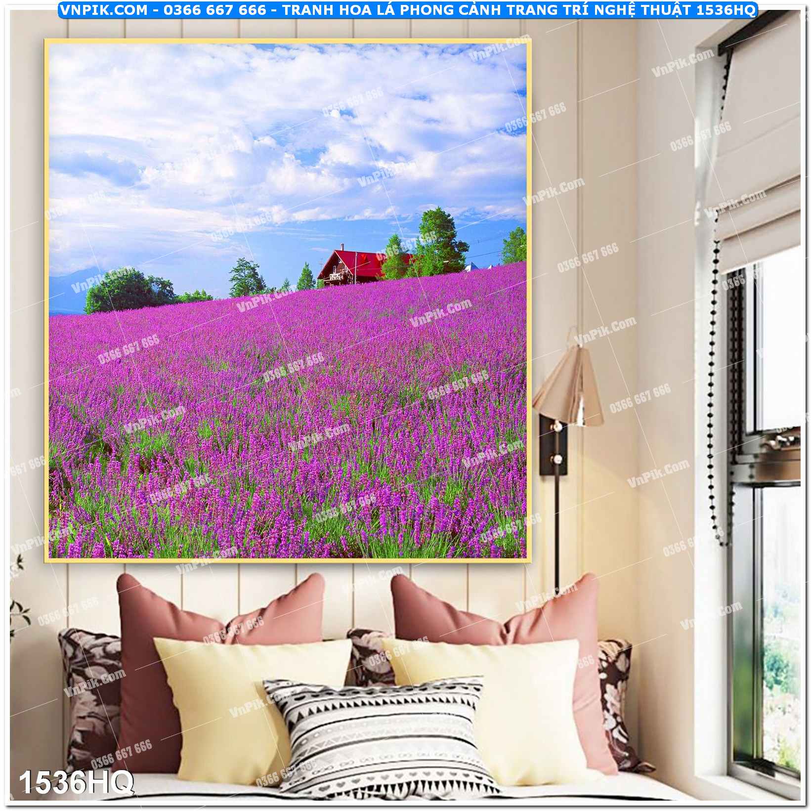 Tranh hoa lá phong cảnh trang trí nghệ thuật 1536HQ