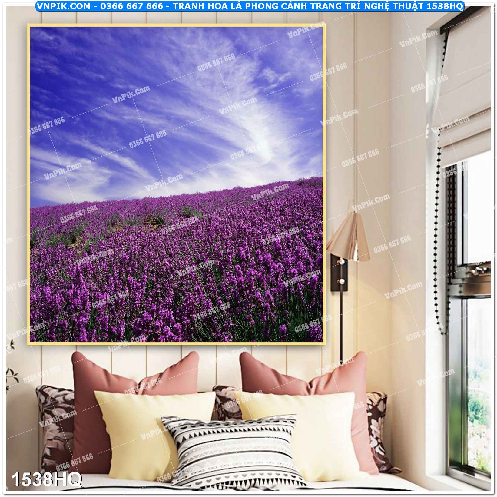 Tranh hoa lá phong cảnh trang trí nghệ thuật 1538HQ