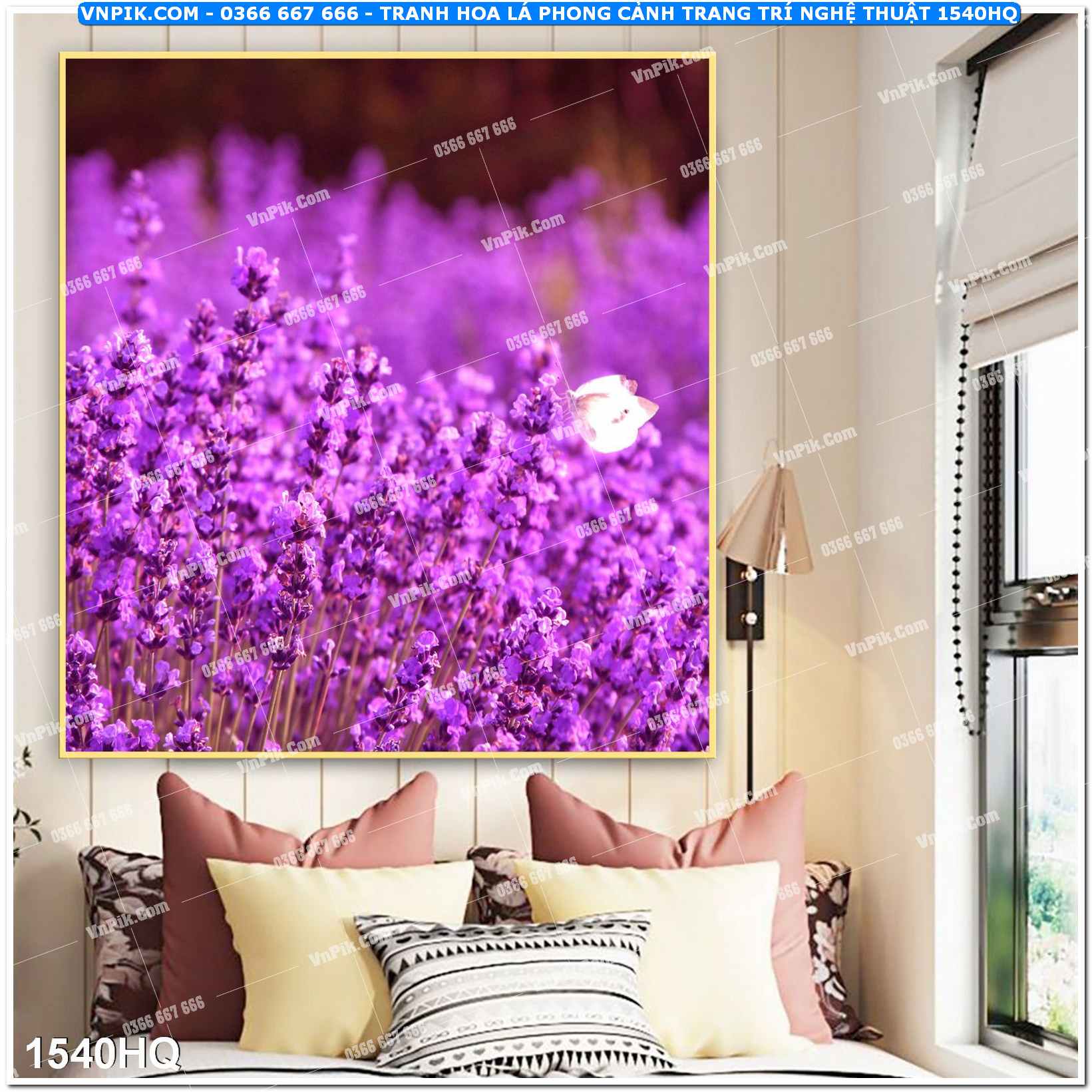 Tranh hoa lá phong cảnh trang trí nghệ thuật 1540HQ