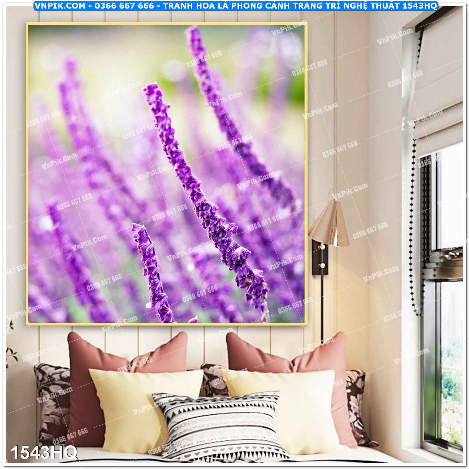 Tranh hoa lá phong cảnh trang trí nghệ thuật 1543HQ