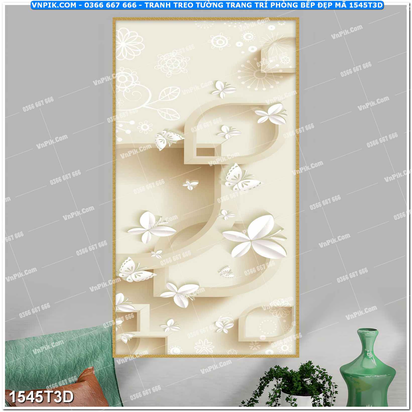Trah Treo Tường – Tranh 3D Hiện Đại 1545T3D