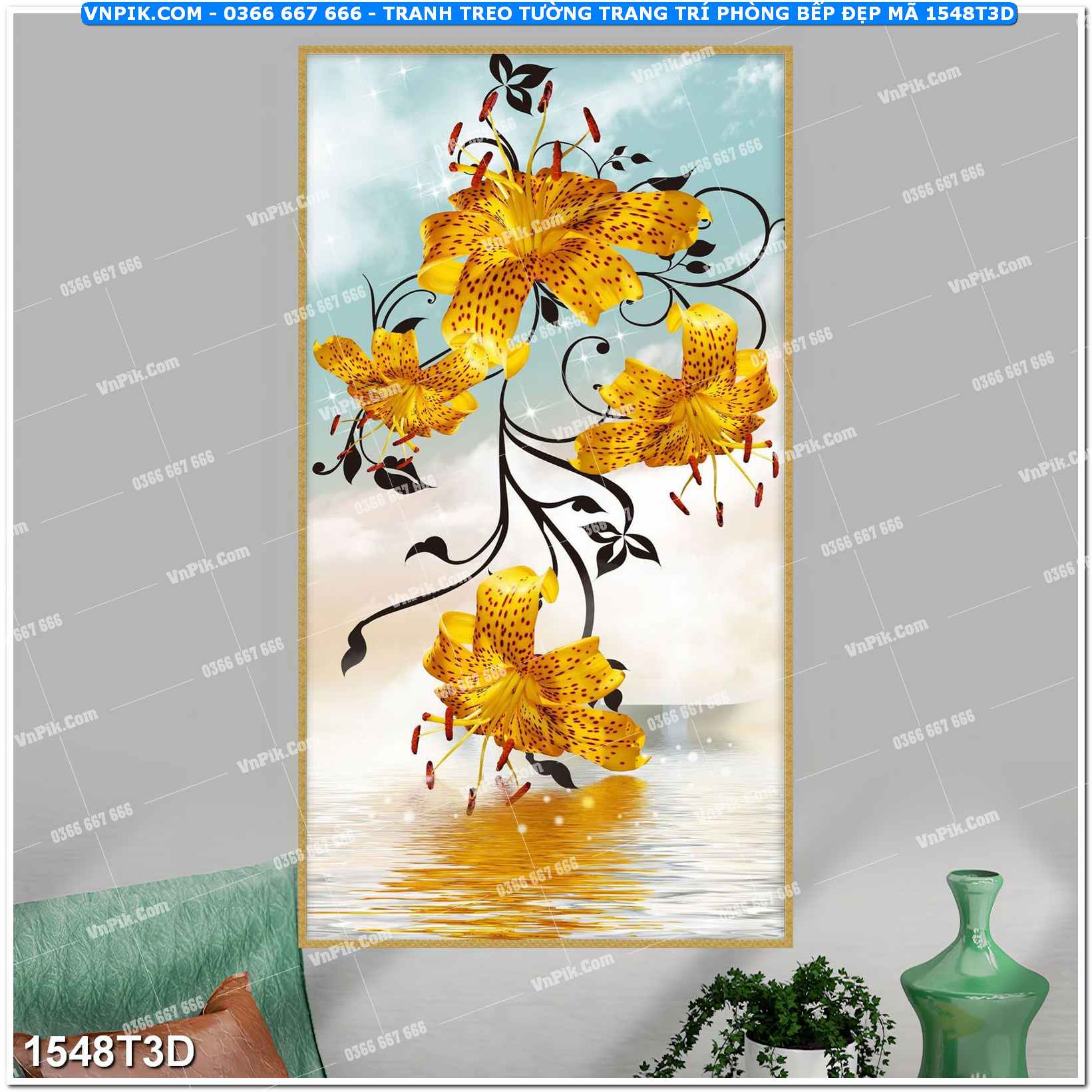 Trah Treo Tường – Tranh 3D Hiện Đại 1548T3D