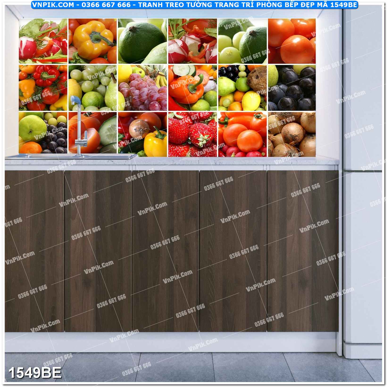 Tranh treo tường trang trí phòng bếp đẹp mã 1549BE