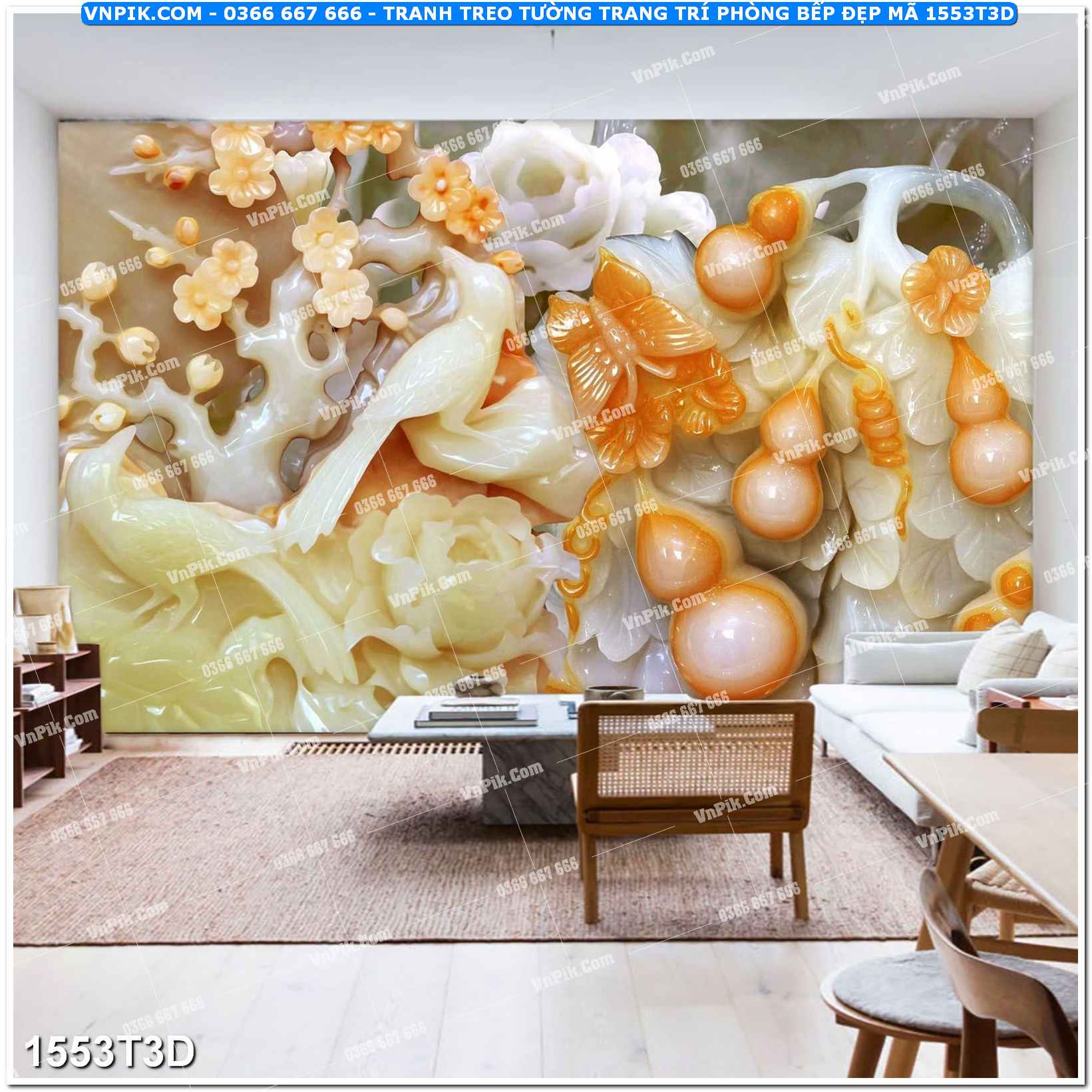 Trah Treo Tường – Tranh 3D Hiện Đại 1553T3D
