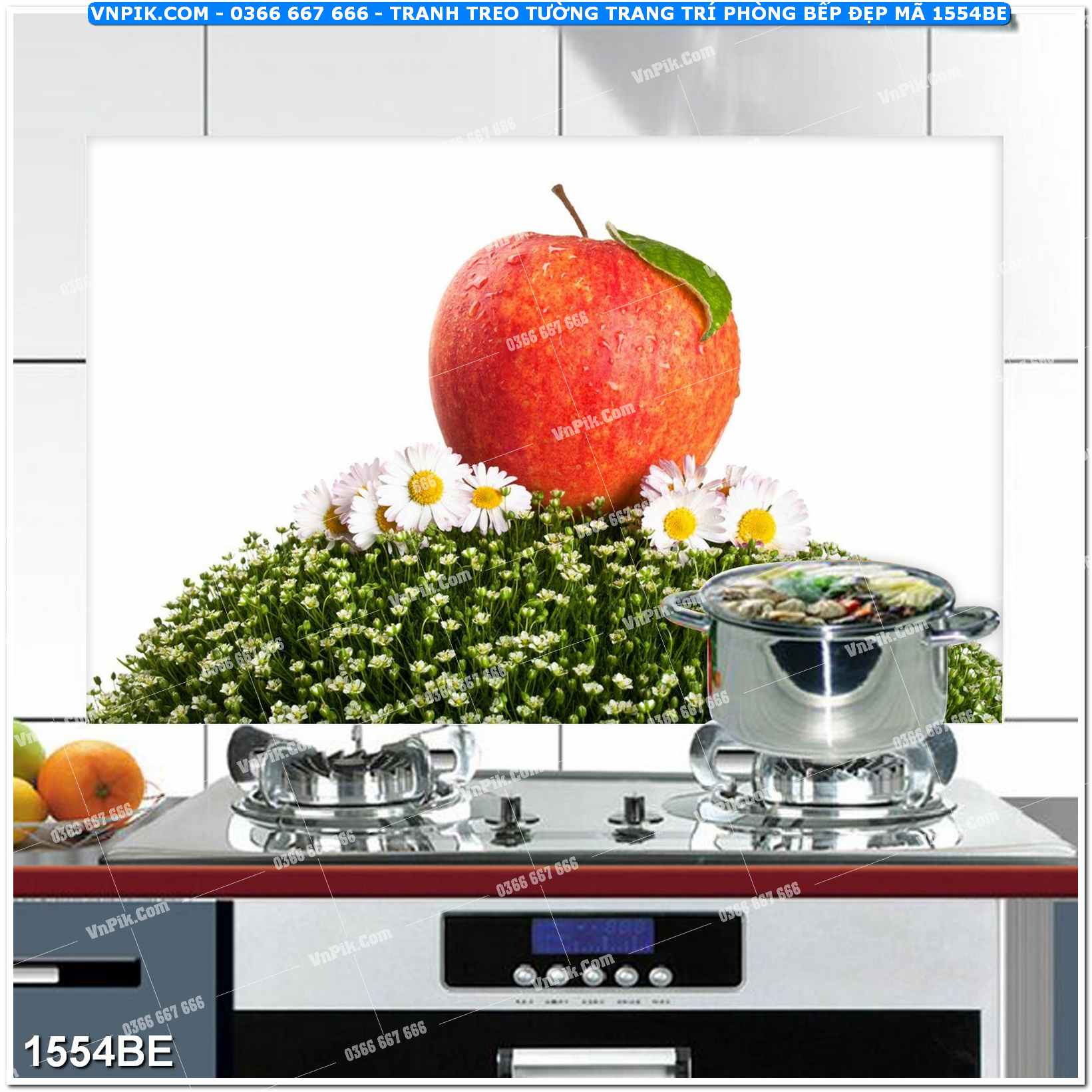 Tranh treo tường trang trí phòng bếp đẹp mã 1554BE