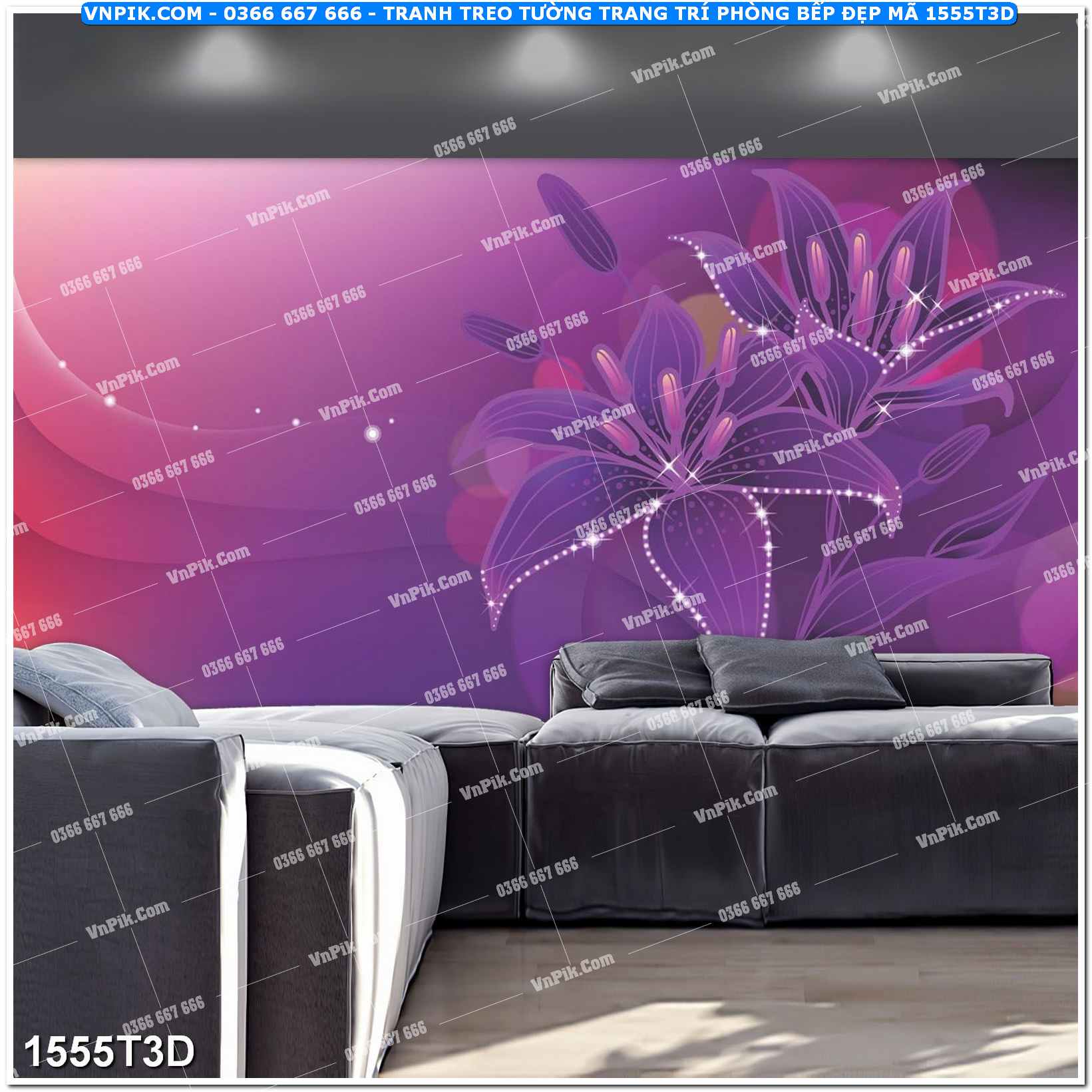 Trah Treo Tường – Tranh 3D Hiện Đại 1555T3D