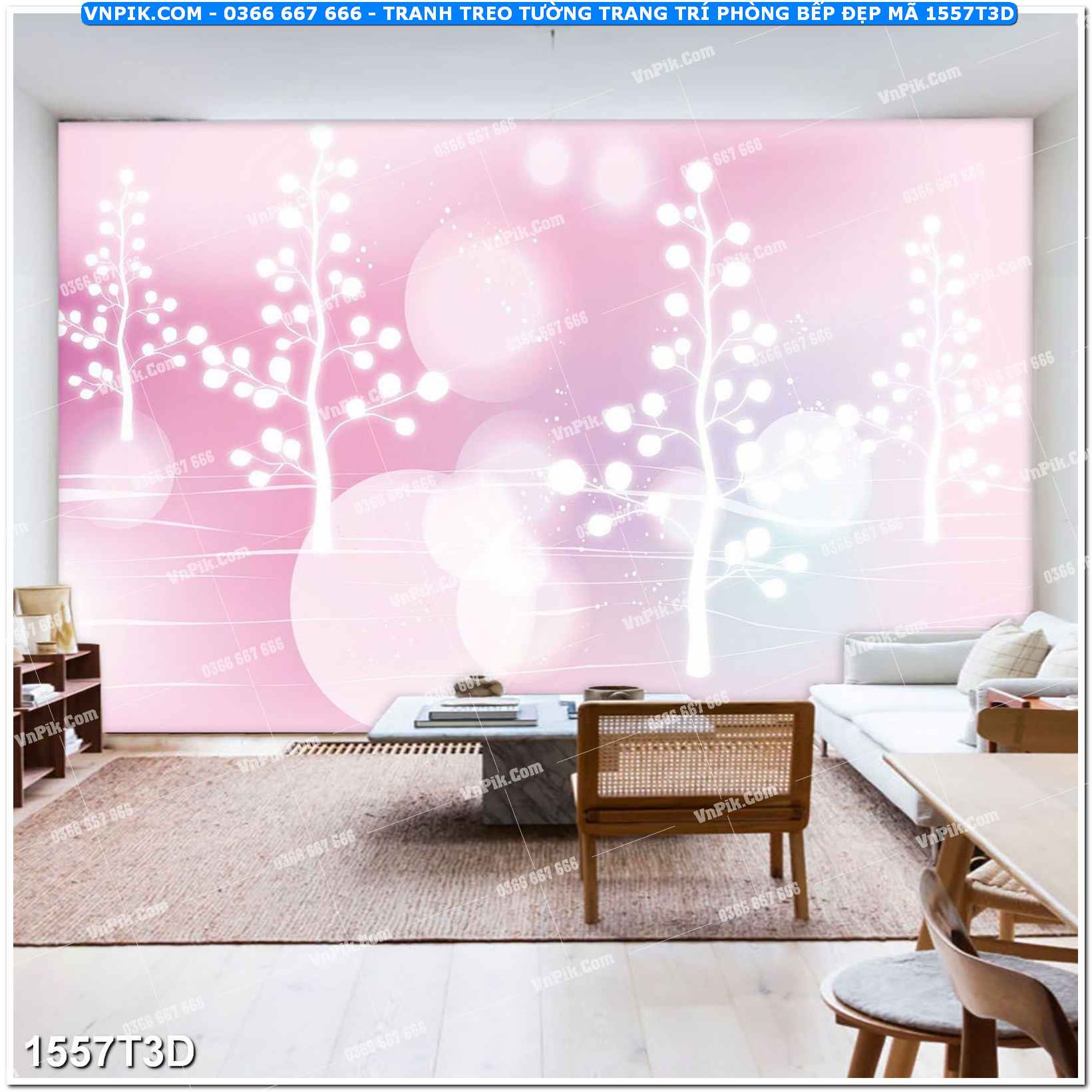 Trah Treo Tường – Tranh 3D Hiện Đại 1557T3D