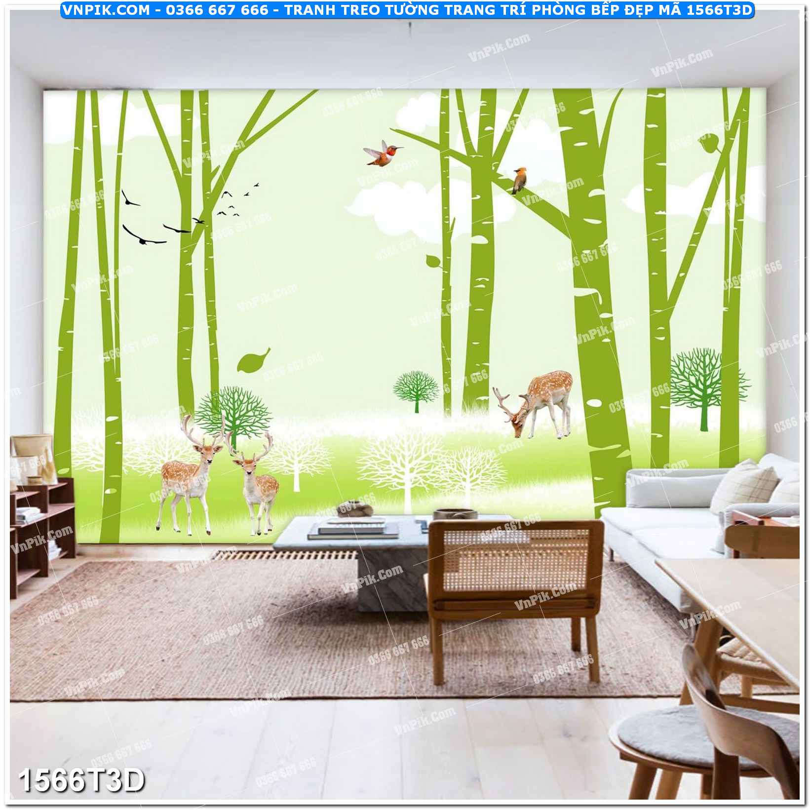 Trah Treo Tường – Tranh 3D Hiện Đại 1566T3D