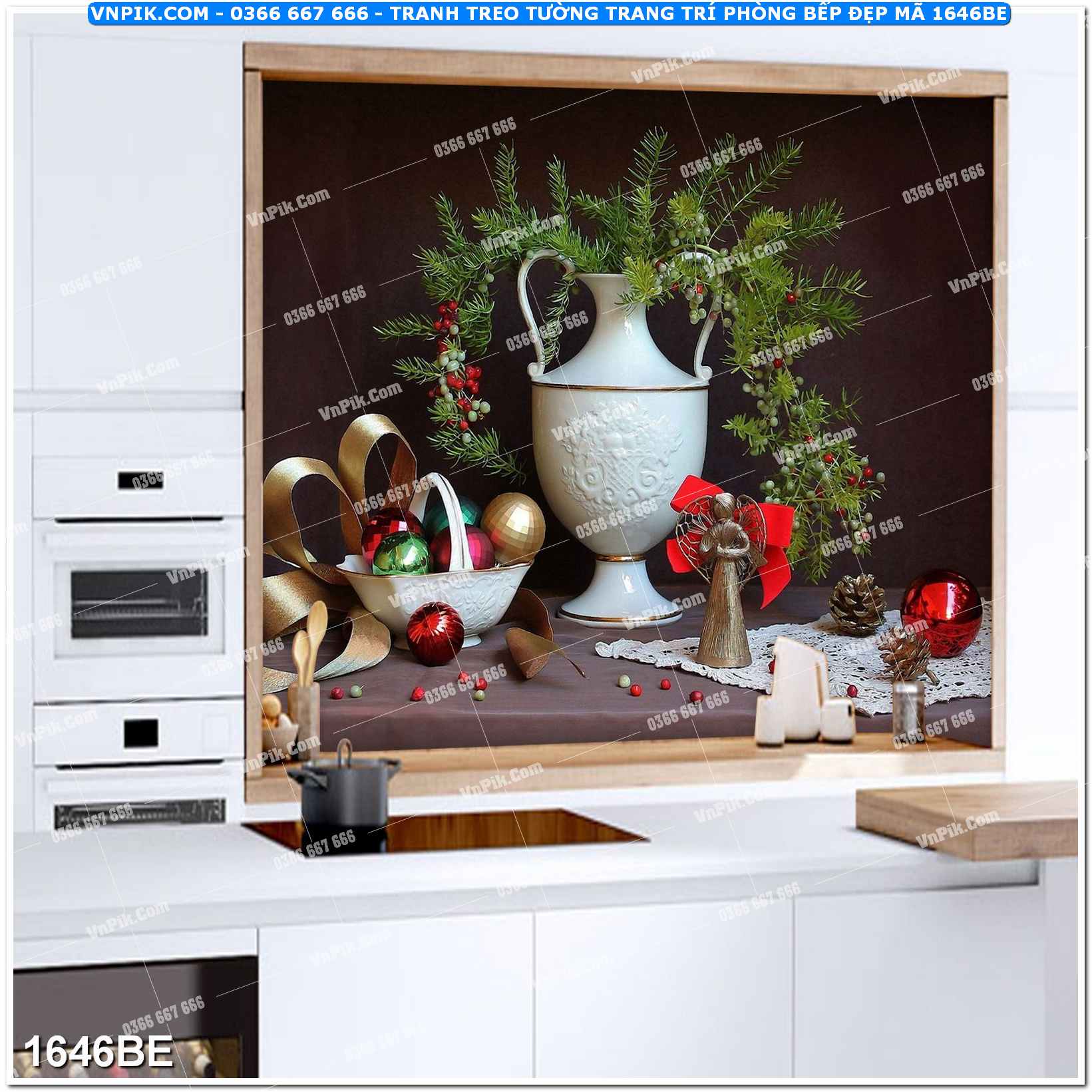 Tranh treo tường trang trí phòng bếp đẹp mã 1646BE
