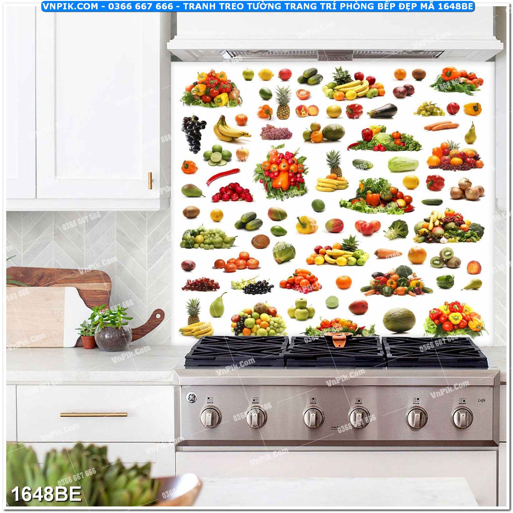 Tranh treo tường trang trí phòng bếp đẹp mã 1648BE