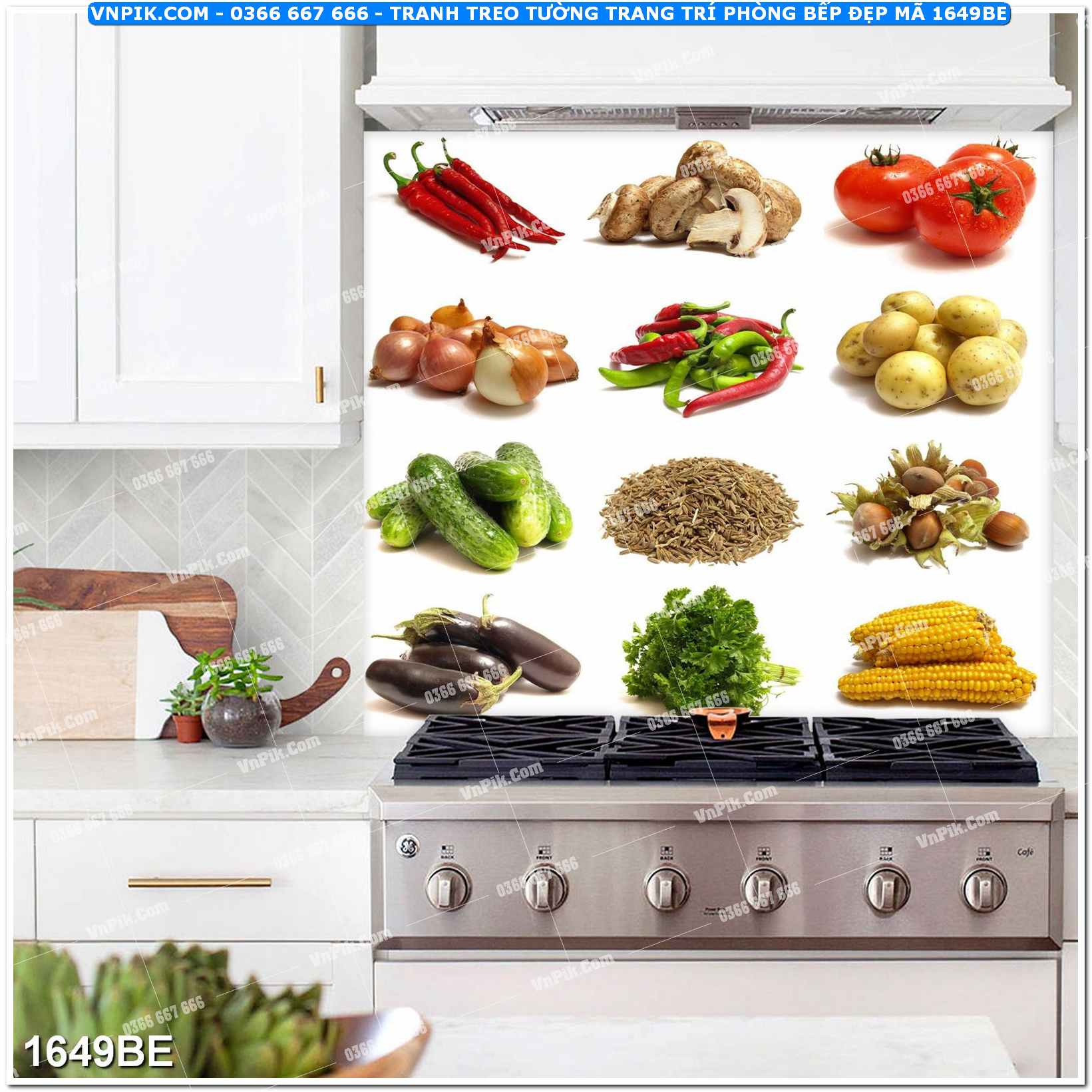 Tranh treo tường trang trí phòng bếp đẹp mã 1649BE