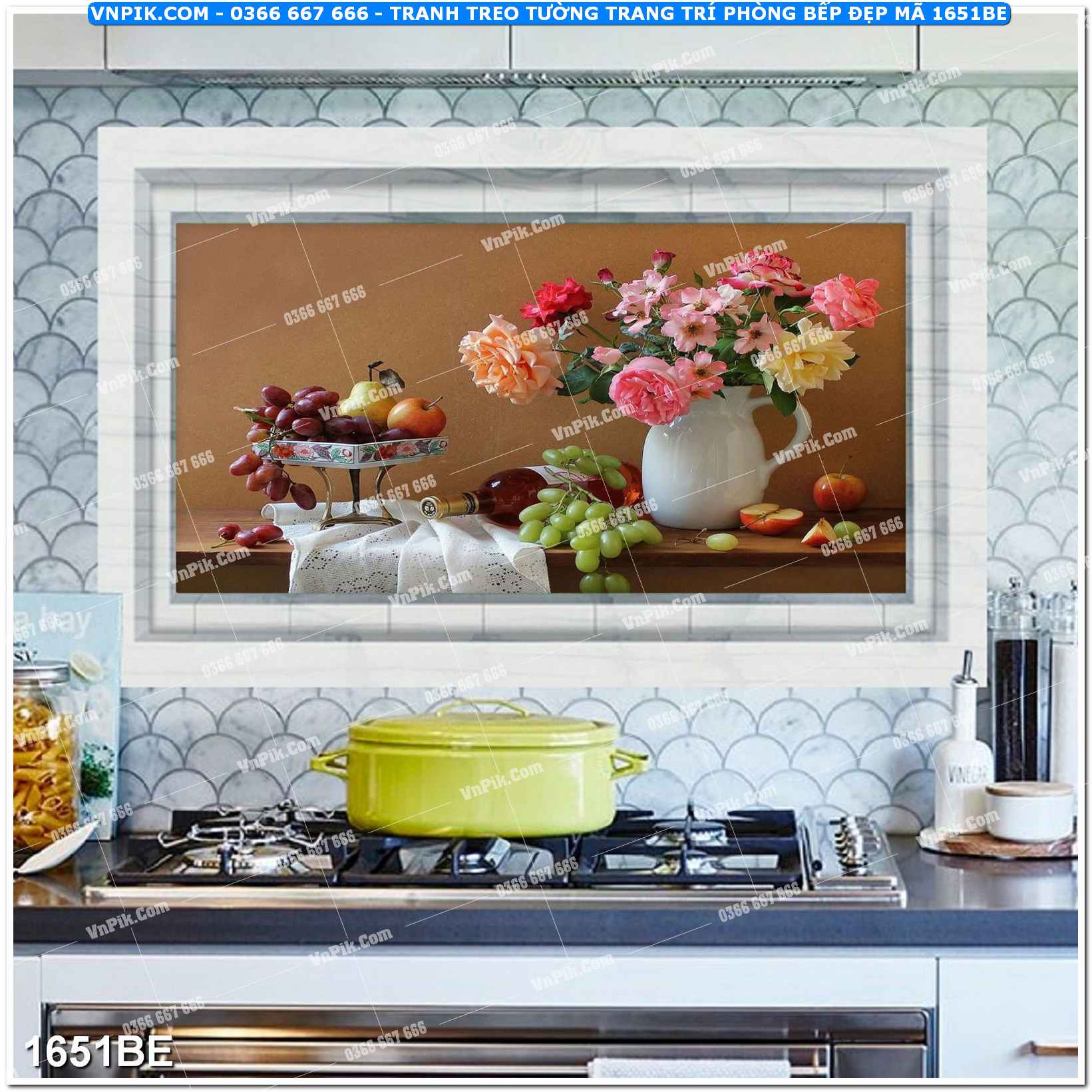 Tranh treo tường trang trí phòng bếp đẹp mã 1651BE