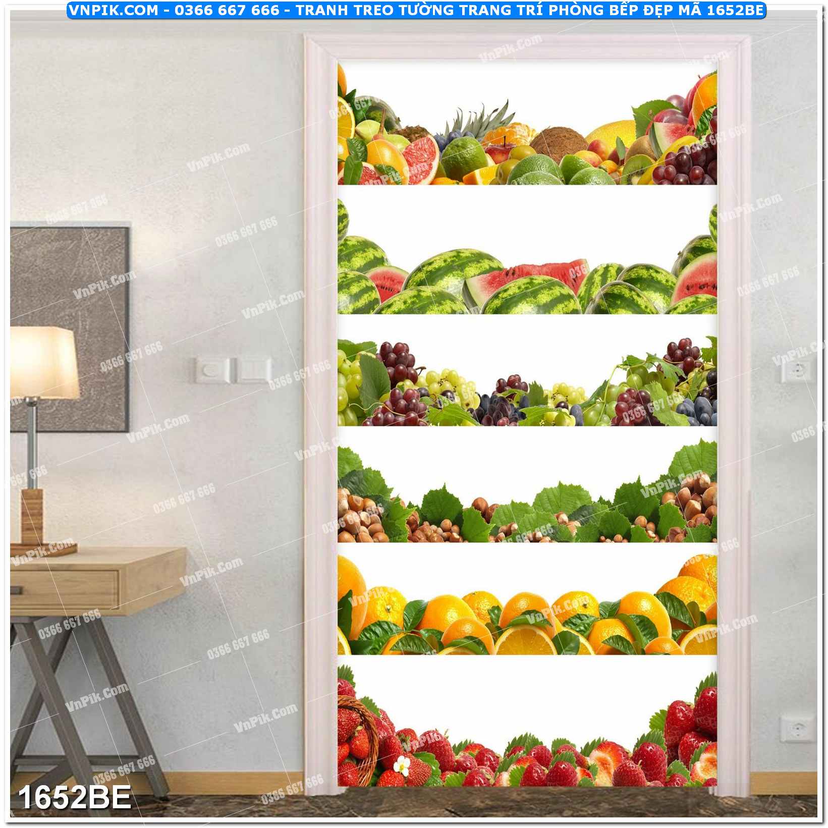 Tranh treo tường trang trí phòng bếp đẹp mã 1652BE