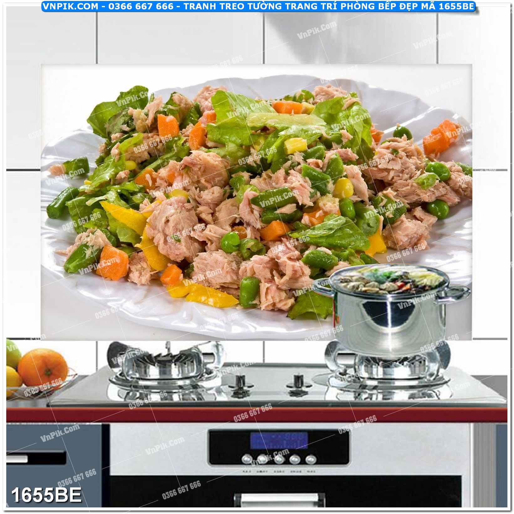 Tranh treo tường trang trí phòng bếp đẹp mã 1655BE
