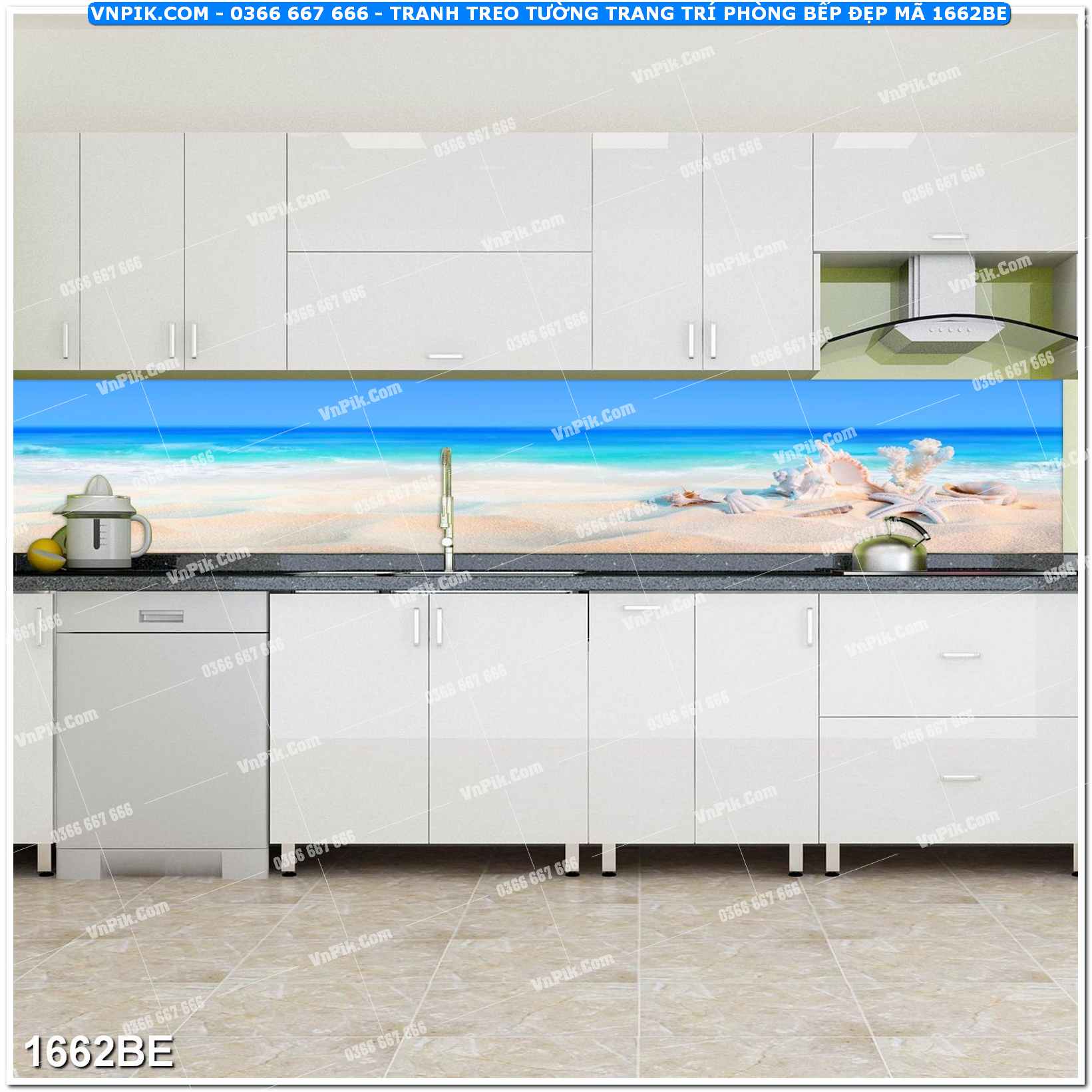 Tranh treo tường trang trí phòng bếp đẹp mã 1662BE