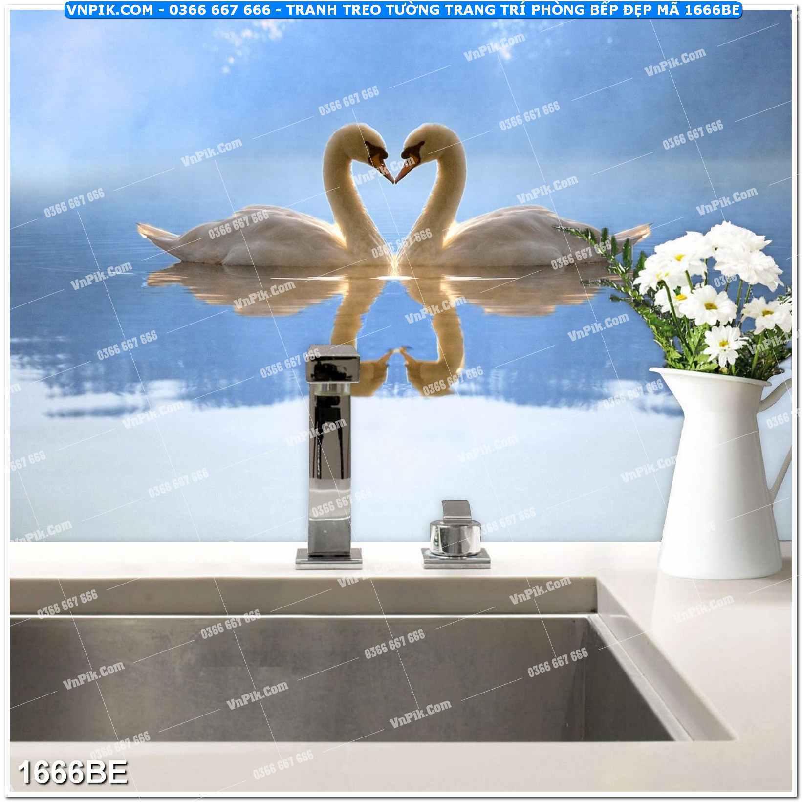 Tranh treo tường trang trí phòng bếp đẹp mã 1666BE