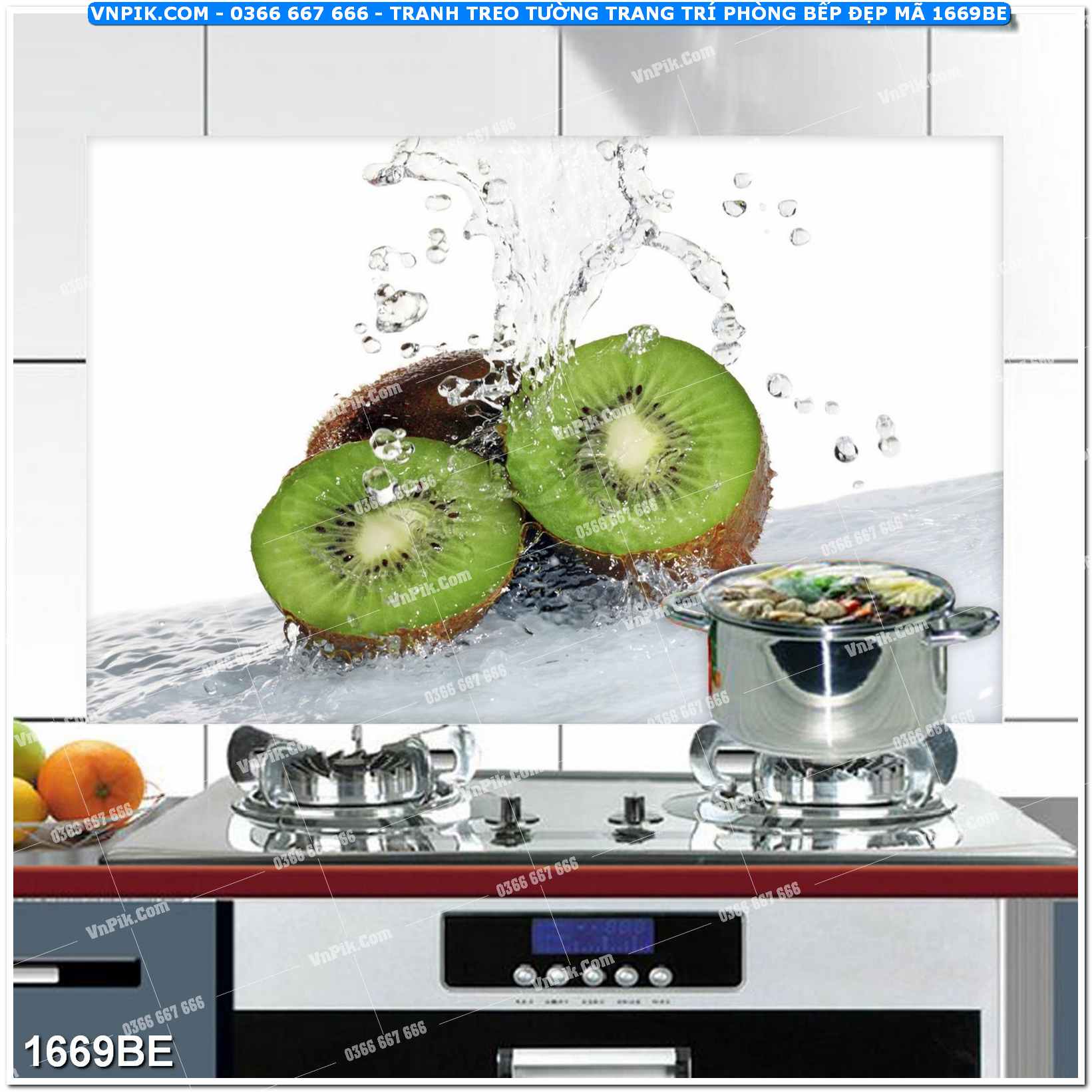 Tranh treo tường trang trí phòng bếp đẹp mã 1669BE
