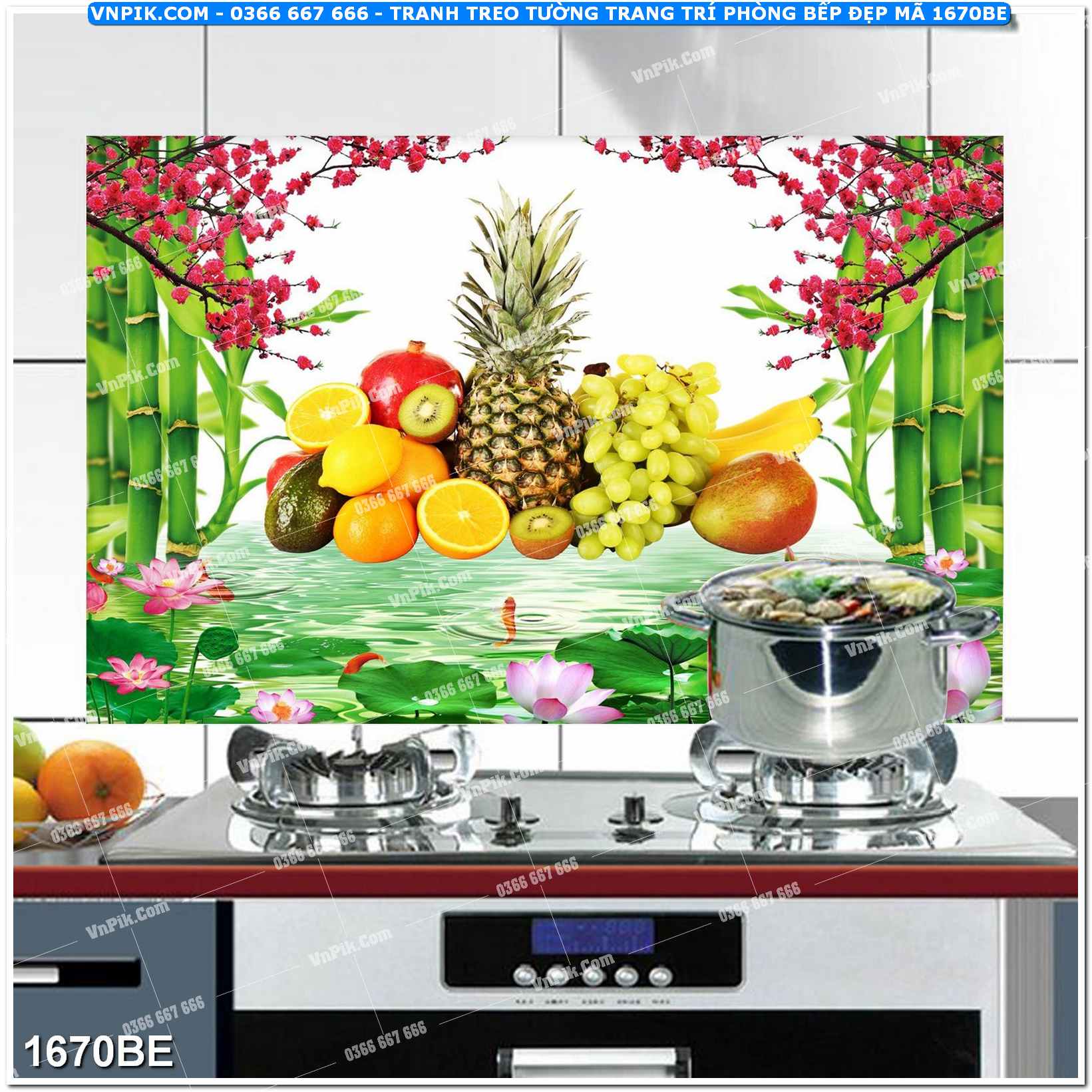 Tranh treo tường trang trí phòng bếp đẹp mã 1670BE