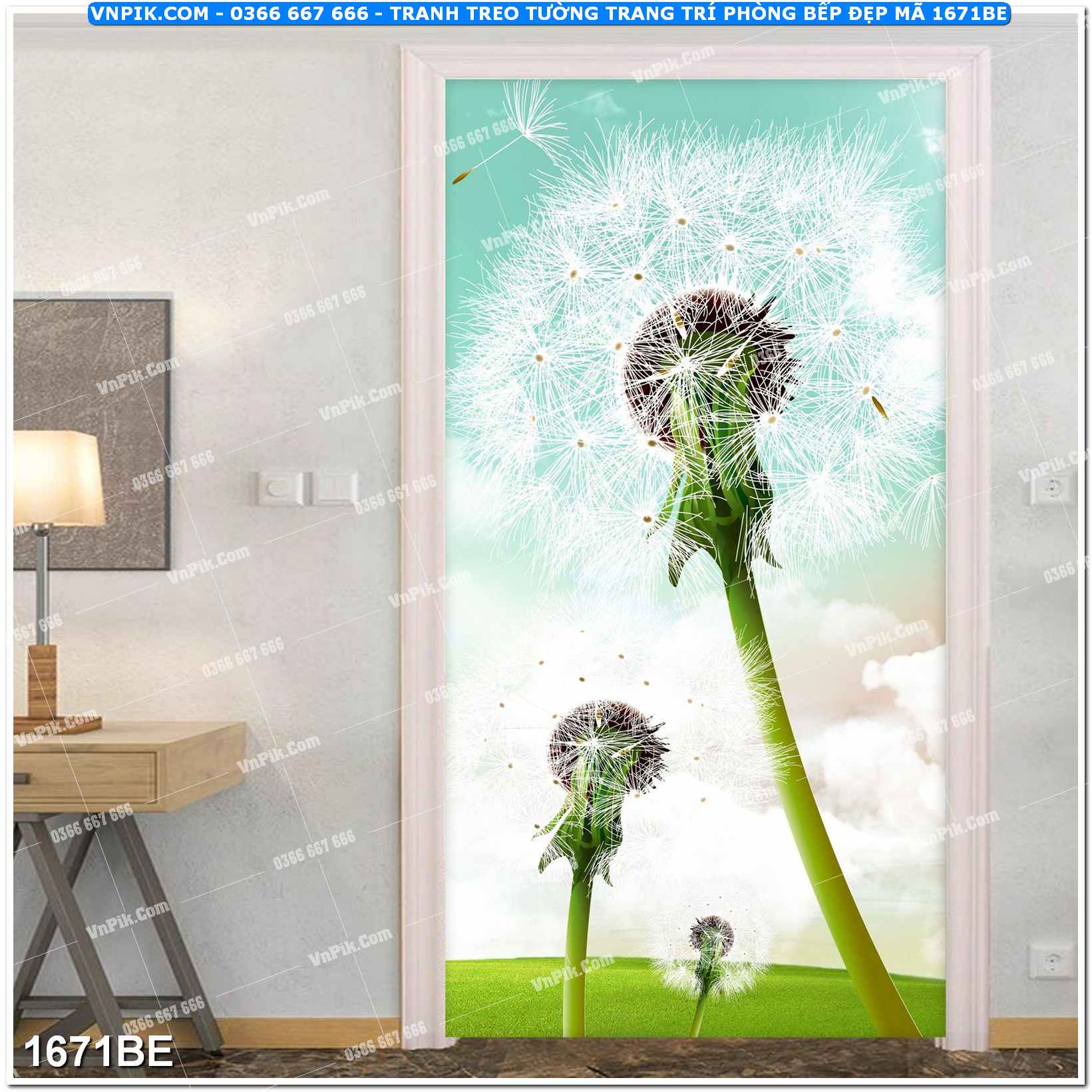 Tranh treo tường trang trí phòng bếp đẹp mã 1671BE