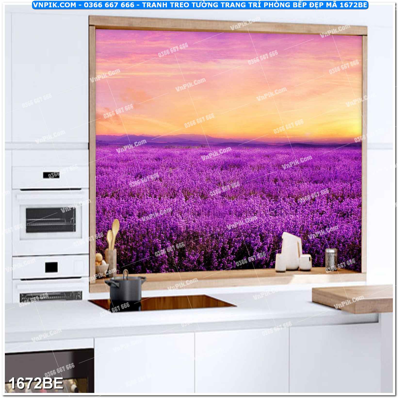 Tranh treo tường trang trí phòng bếp đẹp mã 1672BE