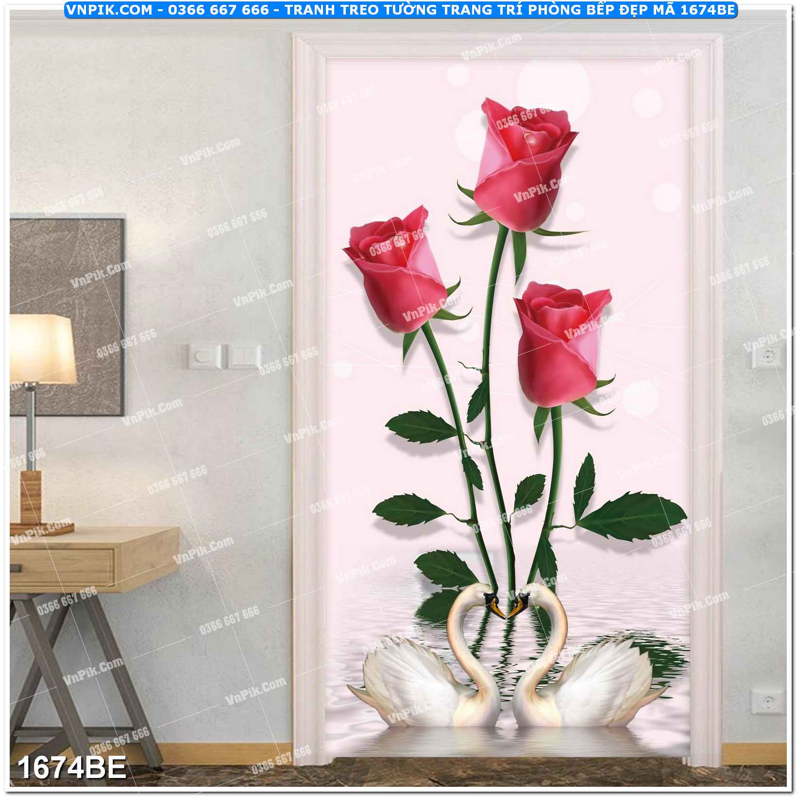Tranh treo tường trang trí phòng bếp đẹp mã 1674BE