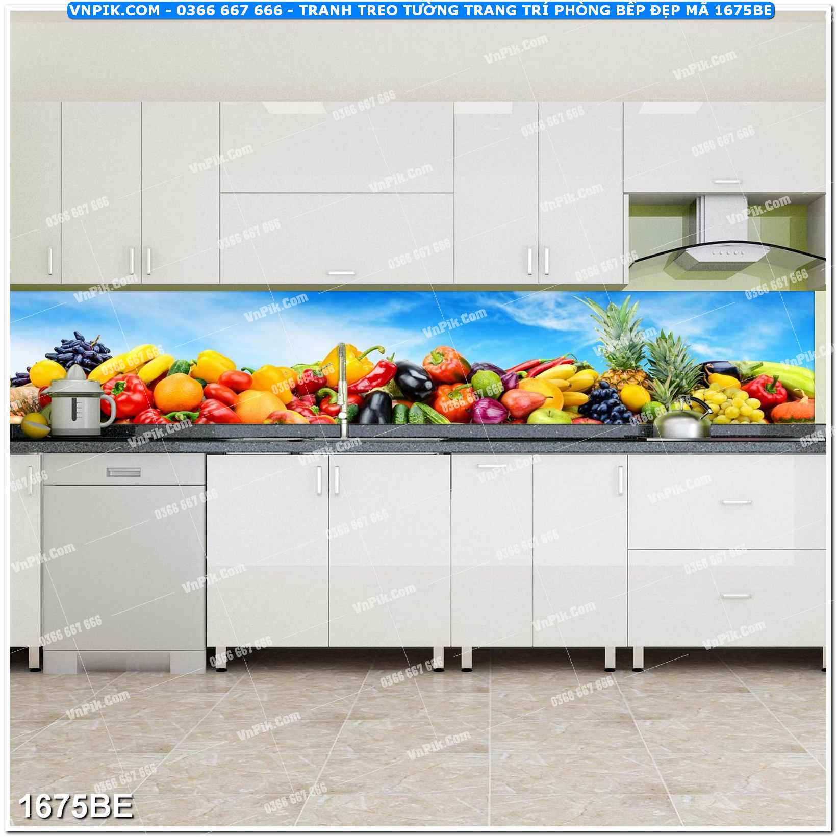 Tranh treo tường trang trí phòng bếp đẹp mã 1675BE